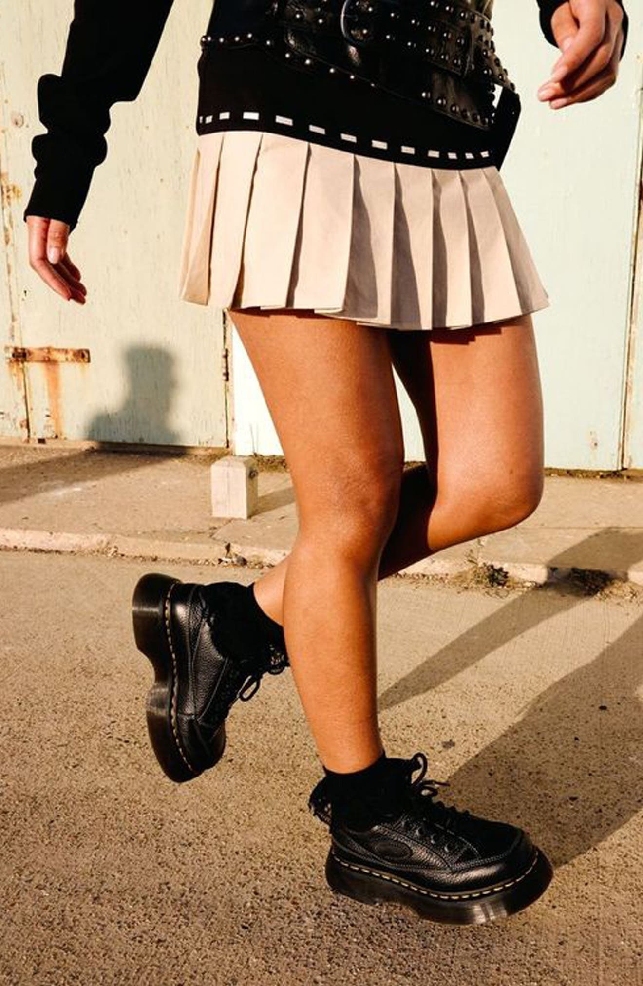 Dr. Martens Buzz 5i Mixed Media Platform Sneaker in Black at Nordstrom - 2