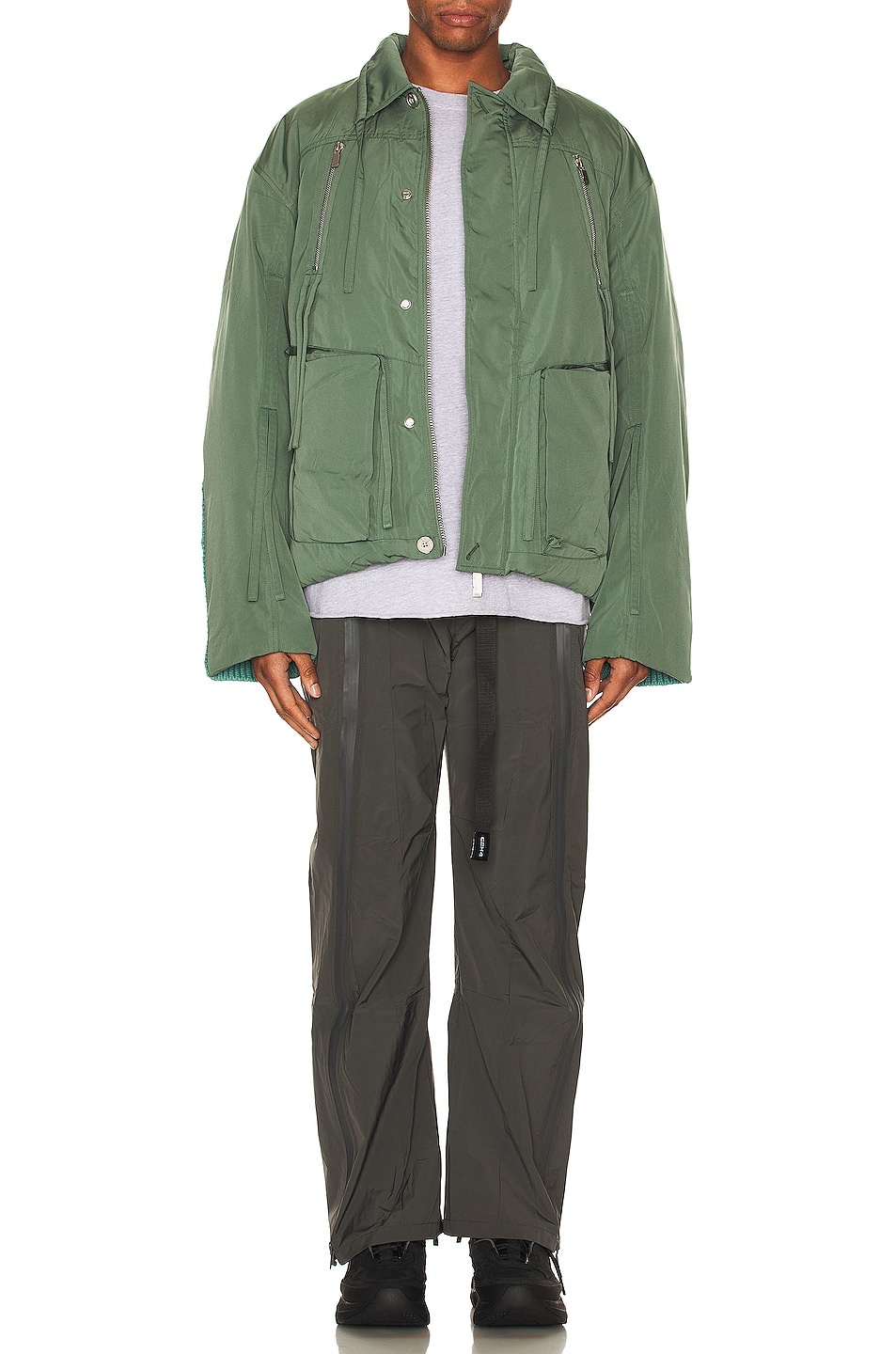 Contrast Knitted Flight Jacket - 6