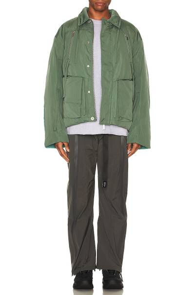 C2H4 Contrast Knitted Flight Jacket outlook