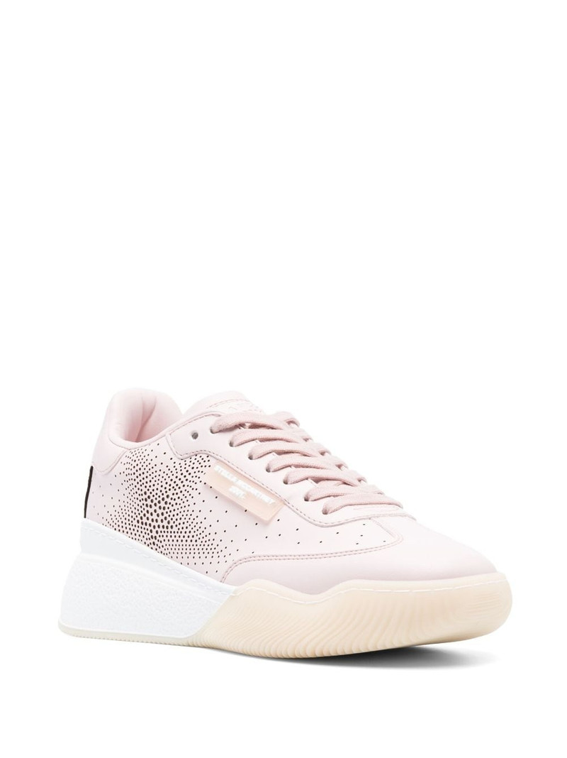 Stella McCartney sequin-embellished lace-up sneakers outlook