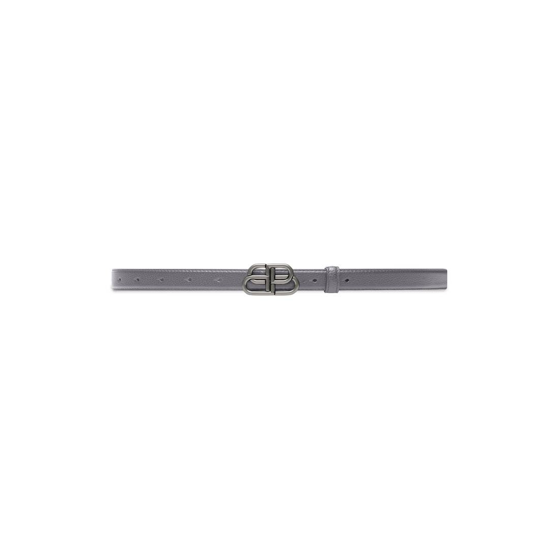 Women's Bb Thin Belt in Dark Grey - 1