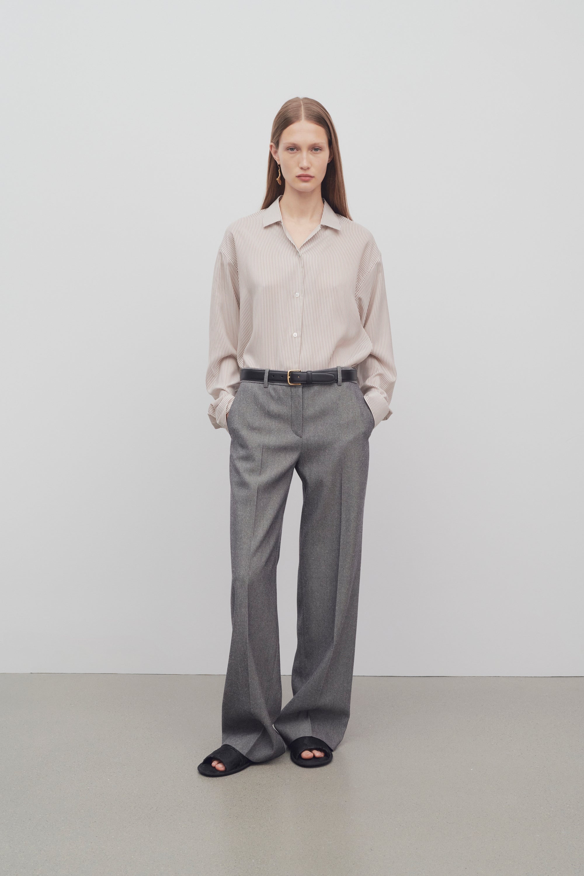 Encore Pant in Virgin Wool and Silk - 3