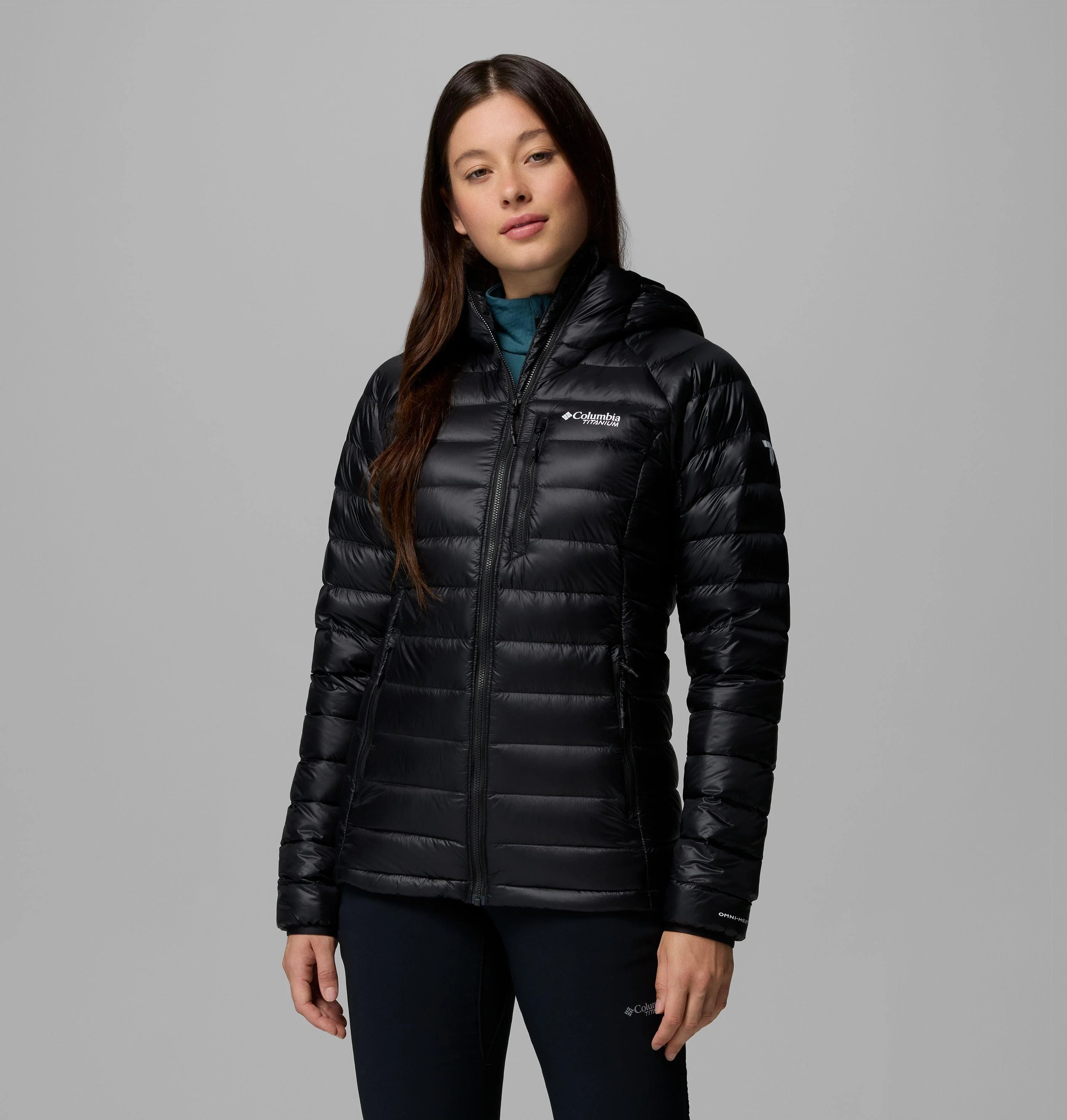 Women's Arctic Crest Down Hooded Jacket - 1
