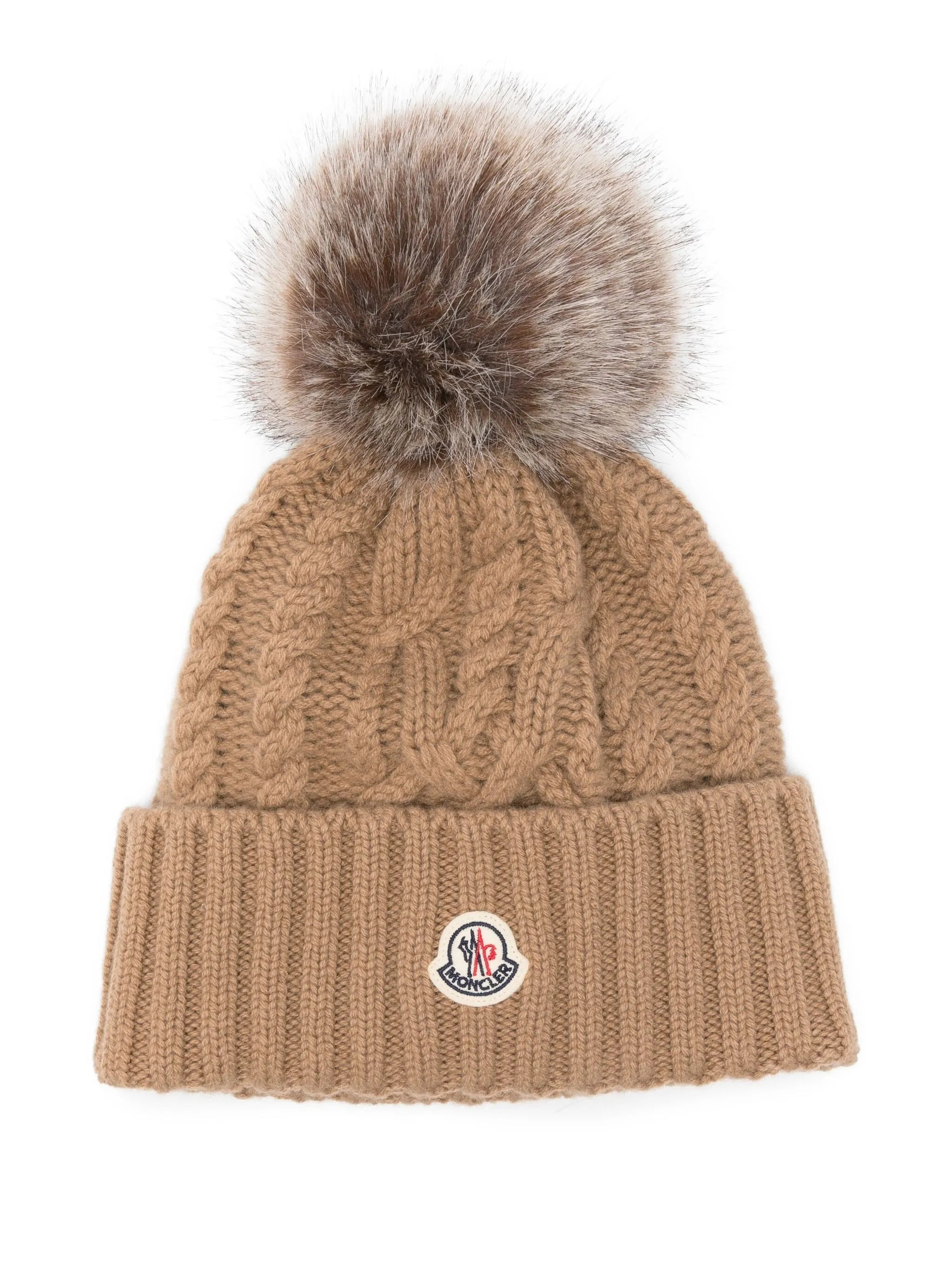 Moncler Cable-knit Pom-pom Beanie - 1