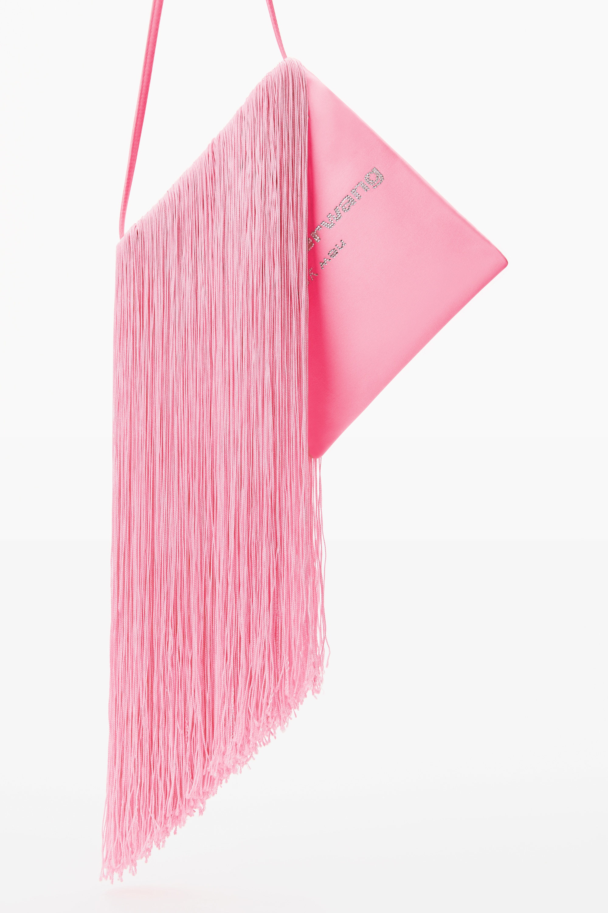 FRINGE SHOULDER BAG IN SATIN - 2