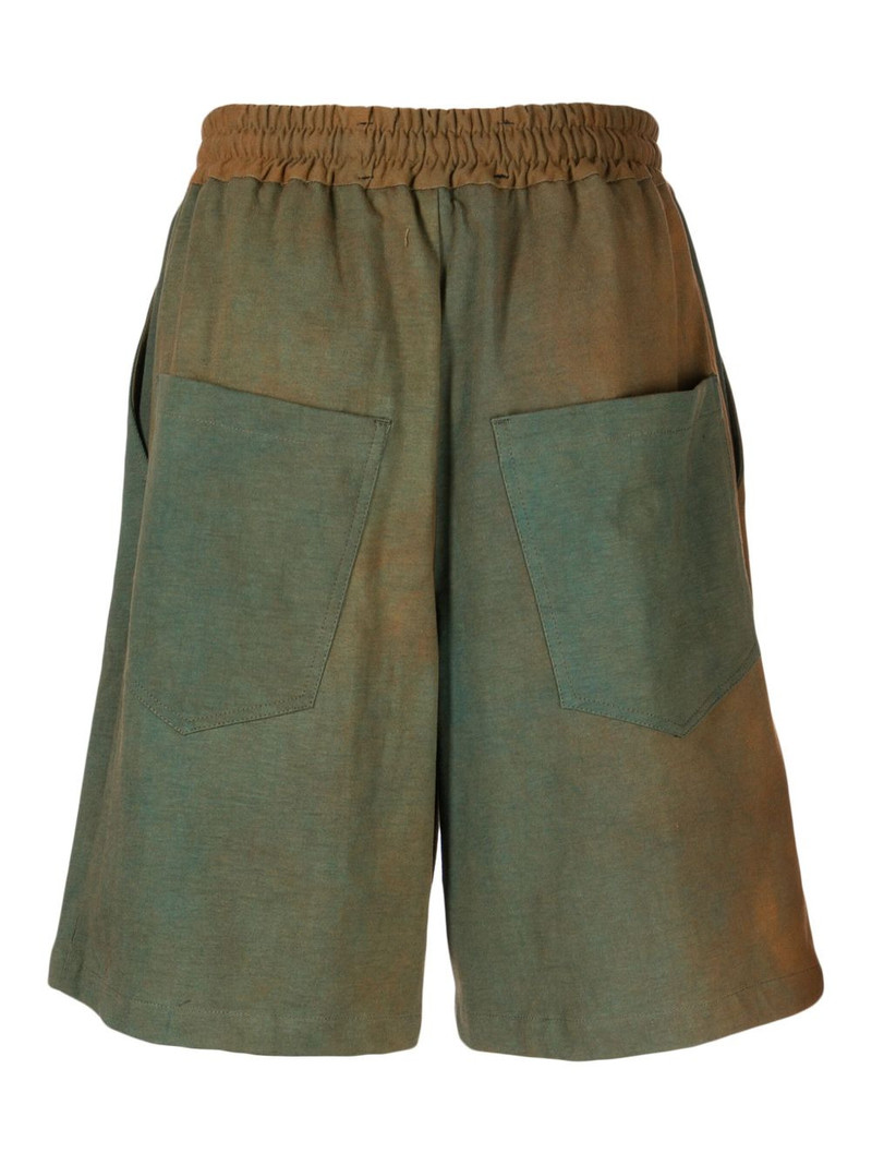 Song for the Mute bleached-effect drawstring cotton shorts outlook