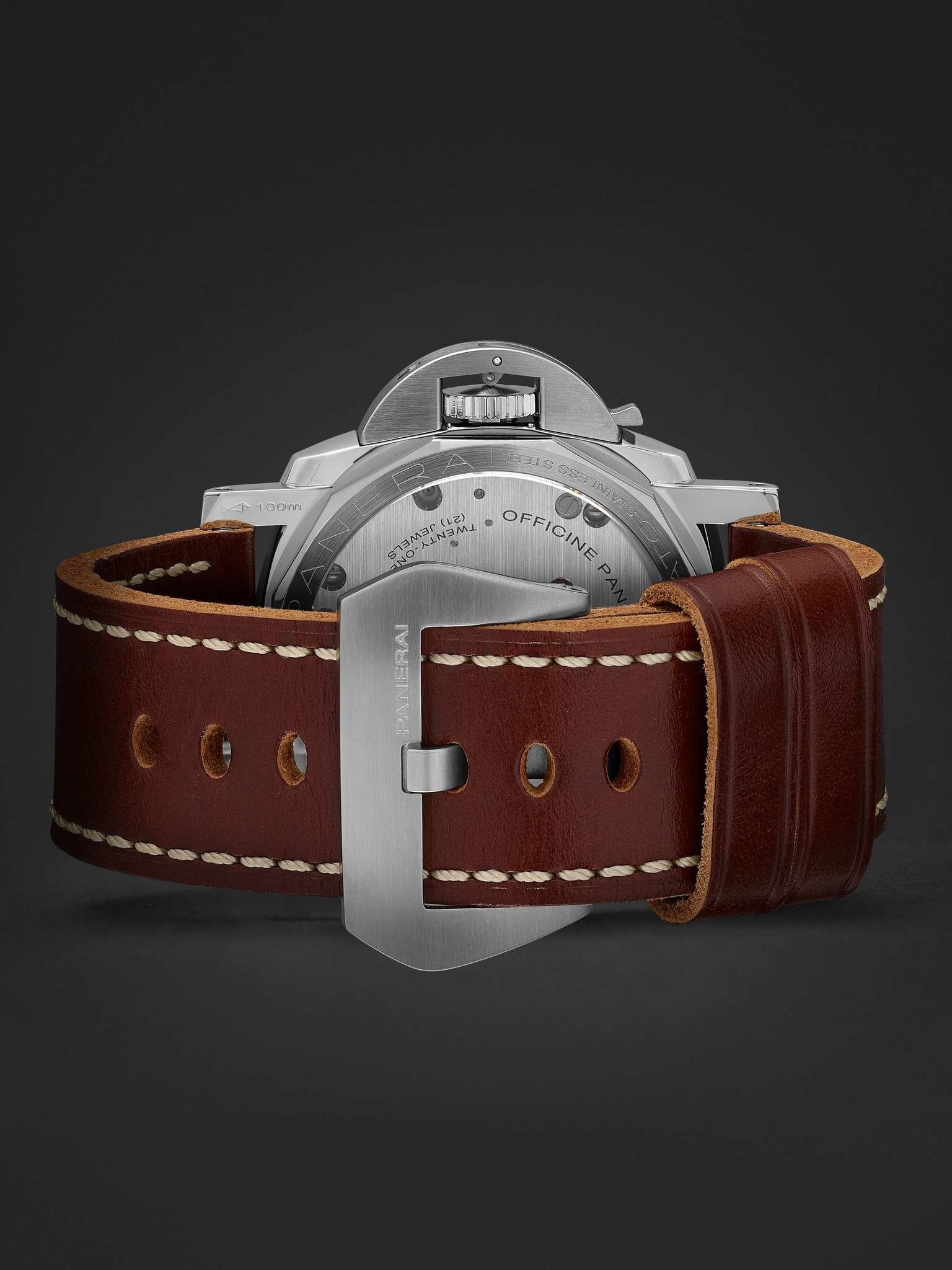 Luminor 1950 Hand-Wound 47mm Stainless Steel and Leather Watch, Ref. No. PAM00372 - 7