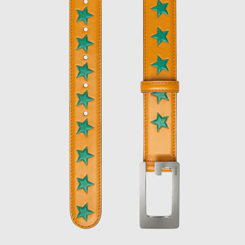 GUCCI Gucci G Square Stars Belt outlook
