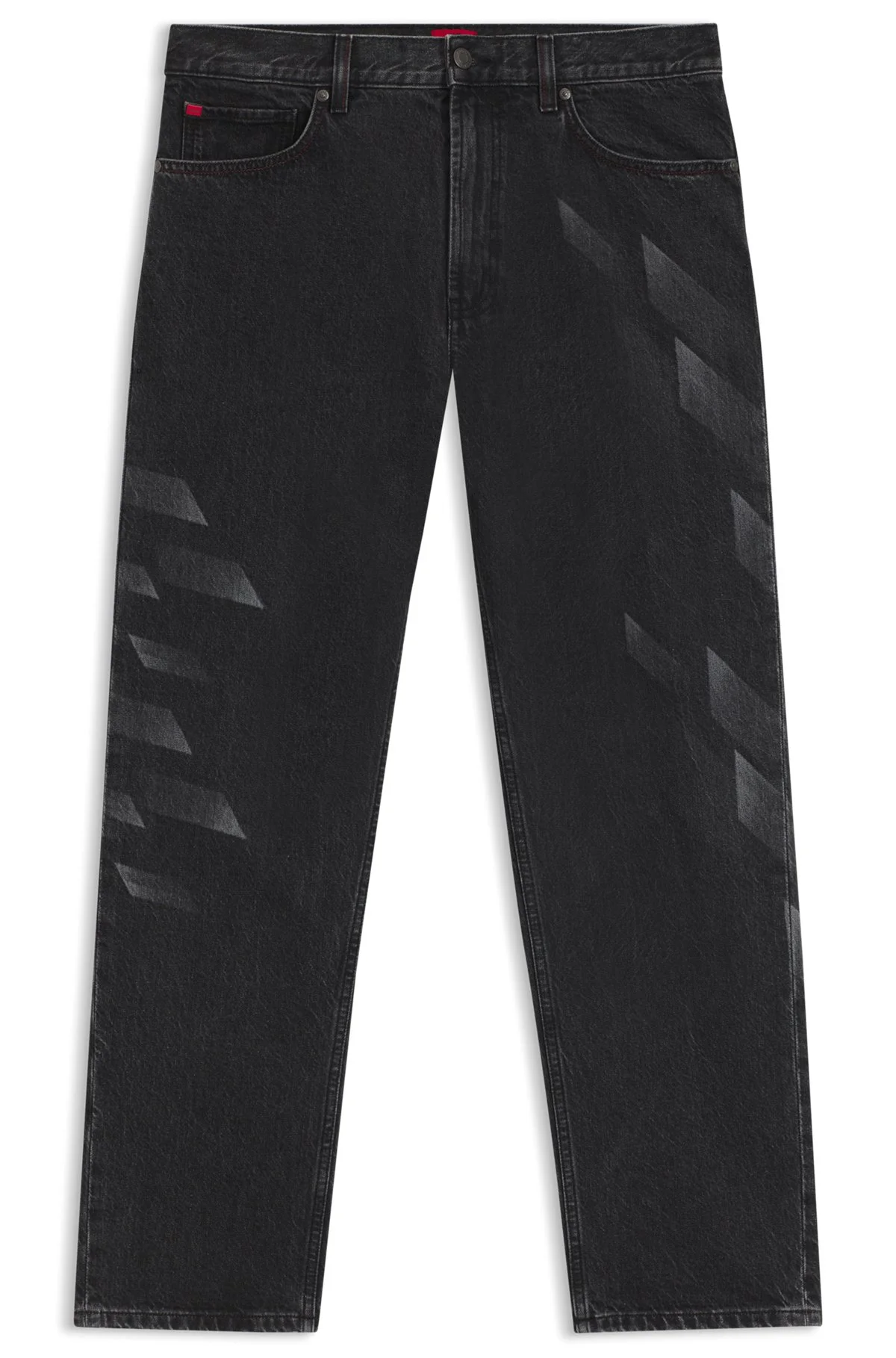 HUGO X RB RELAXED-FIT JEANS WITH LASERED PATTERN - 1