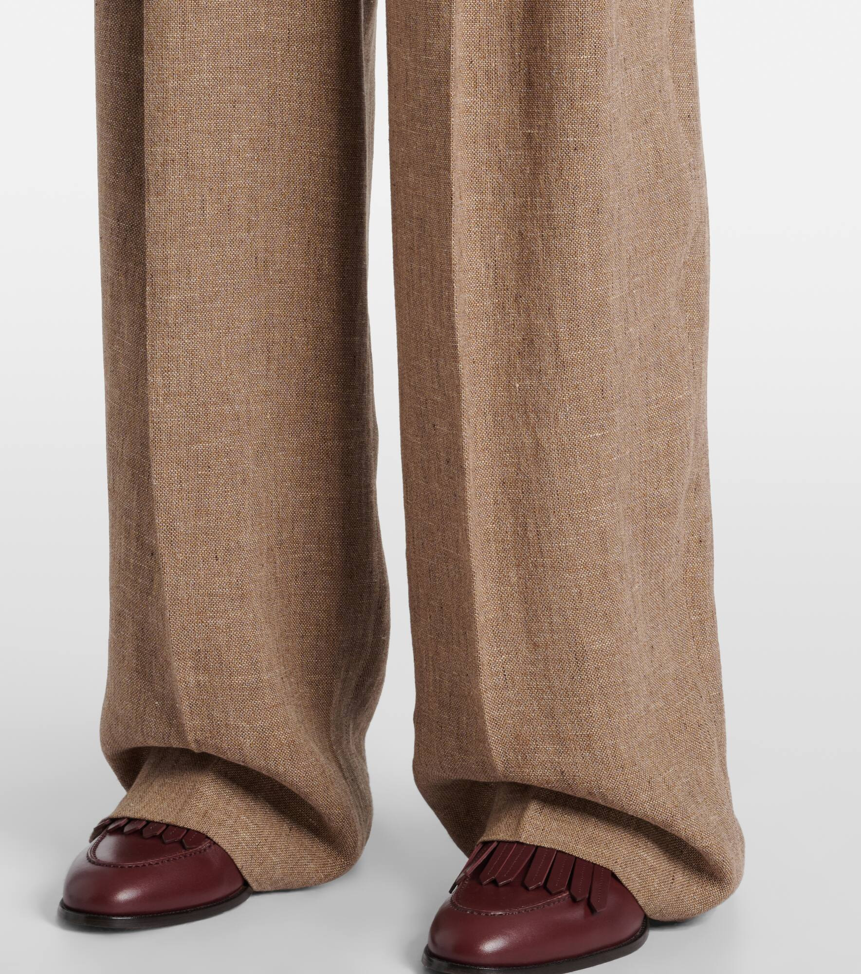 Linen wide-leg pants - 5