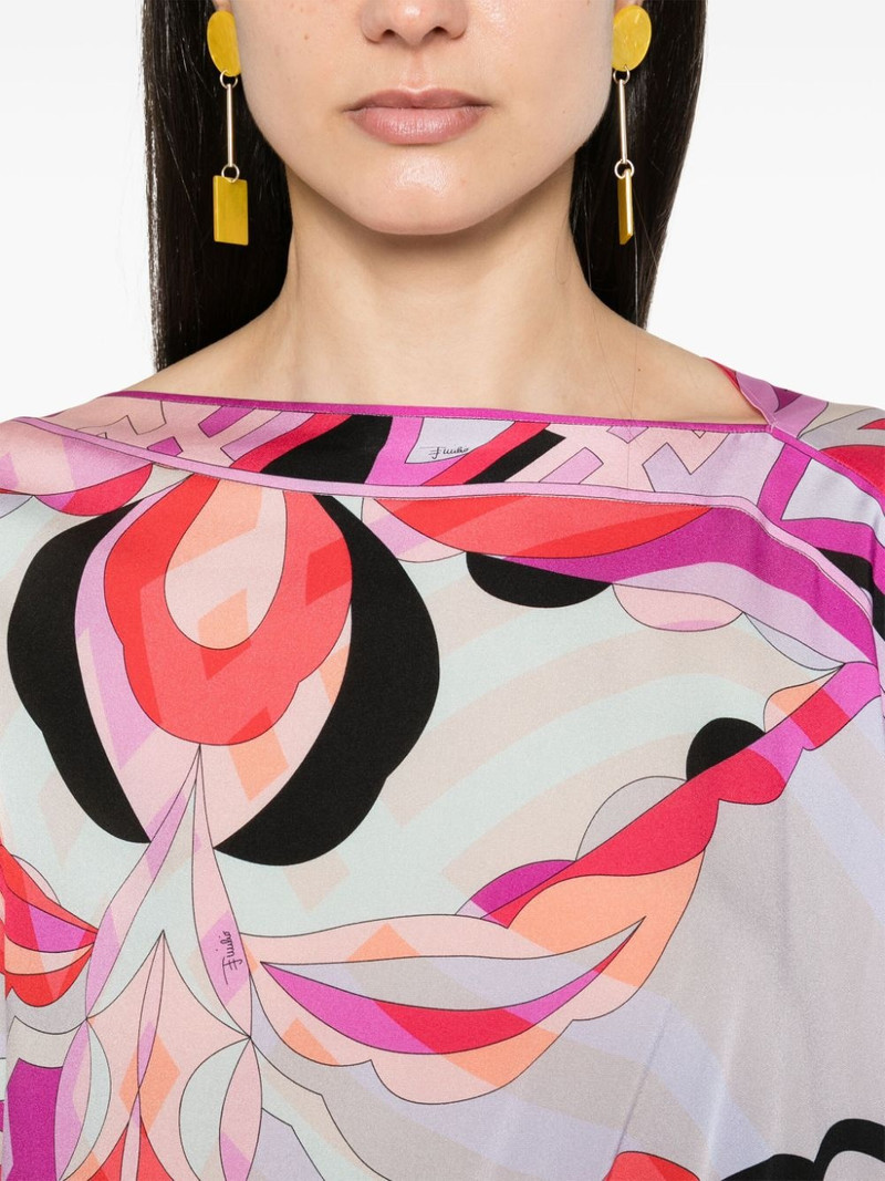 geometric-print silk top 5