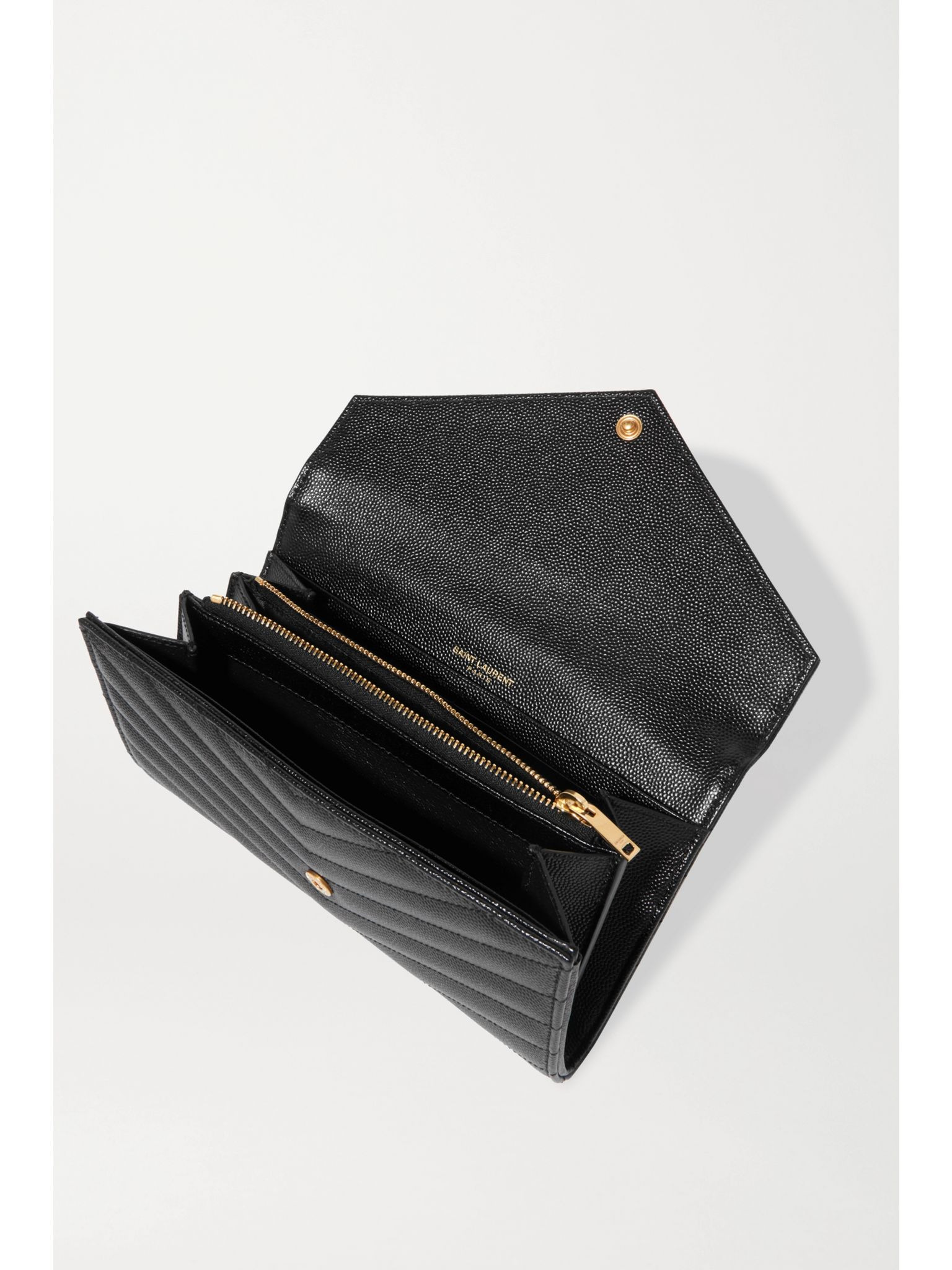 Monogramme quilted textured-leather wallet Black - 5