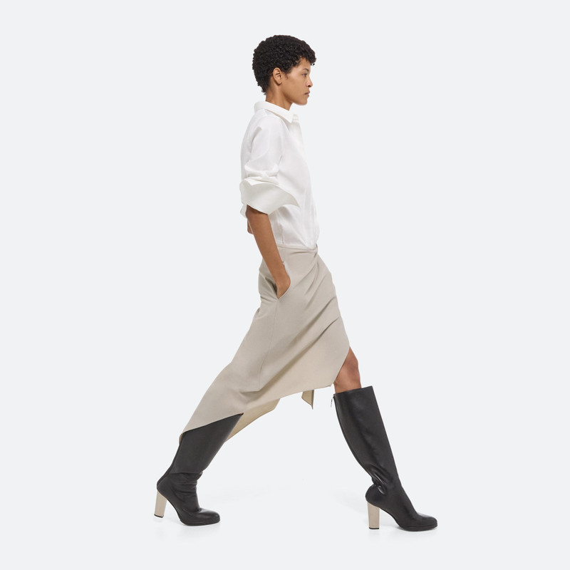 VIRGIN WOOL SCARF HEM SKIRT 7