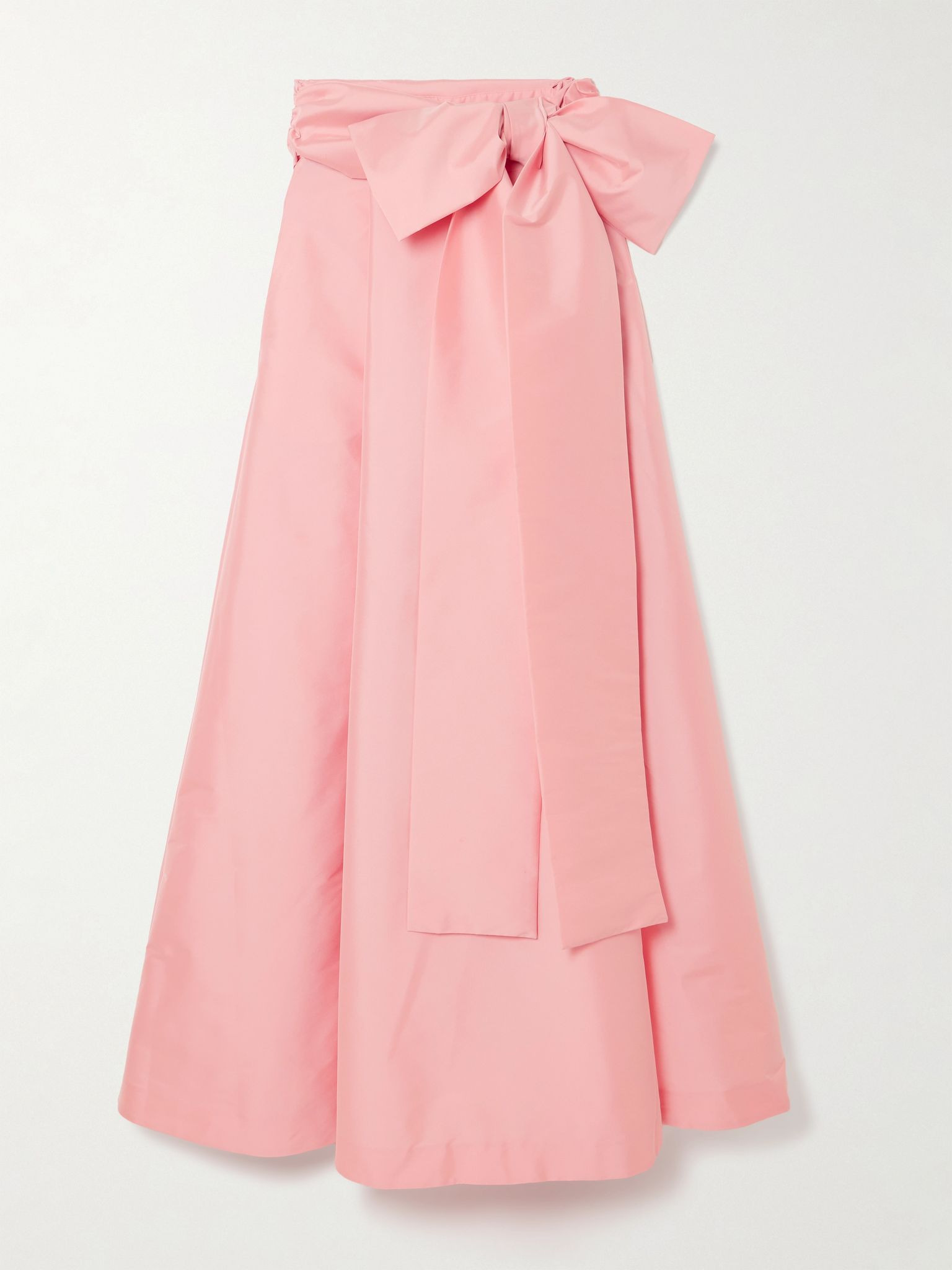 Beatrice belted taffeta maxi skirt Pink - 1