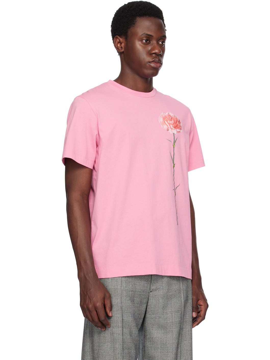 Pink Carnation Print T-shirt - 2