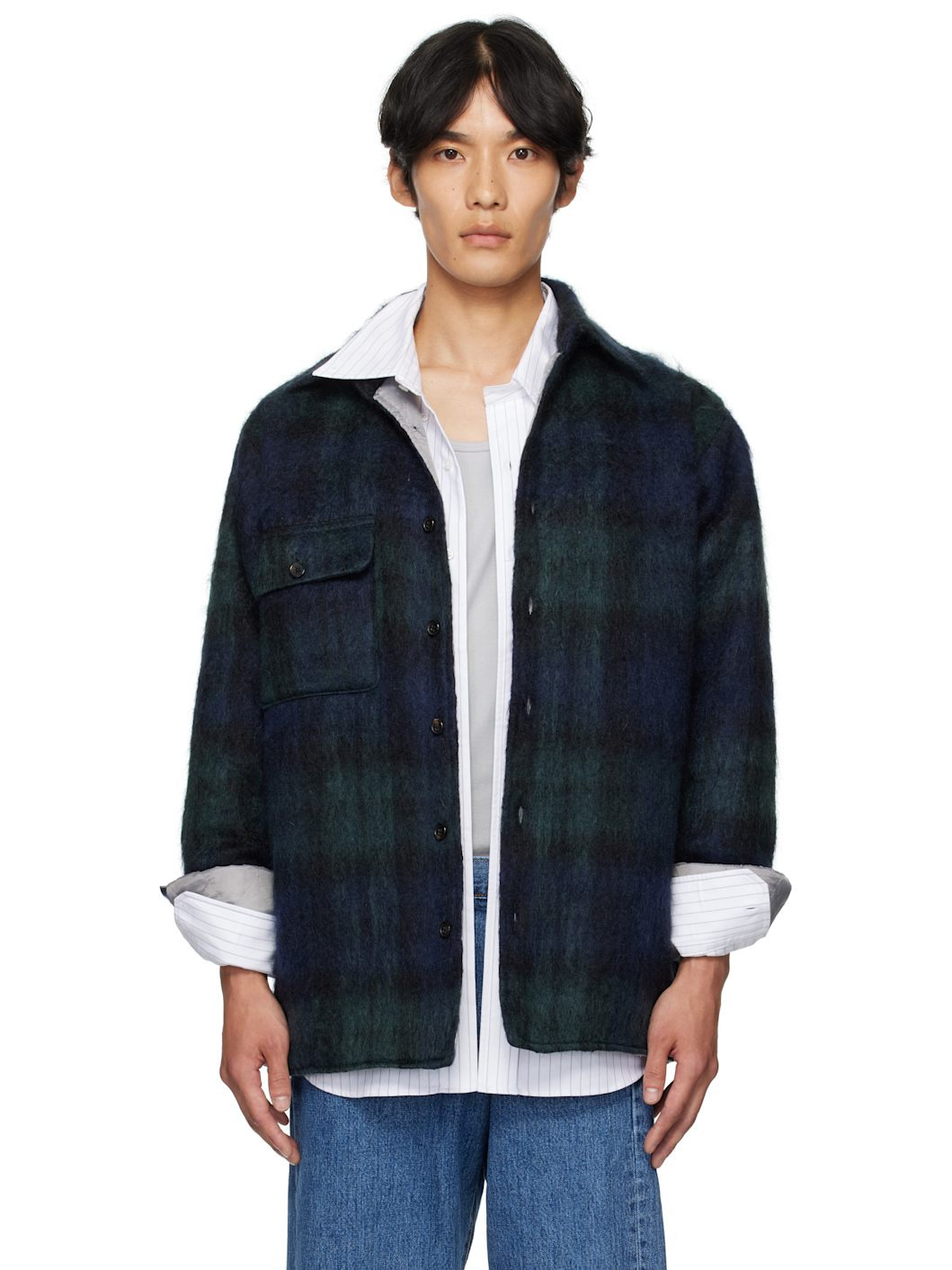 Navy & Green N°80 Woodhacker Shirt Jacket - 1
