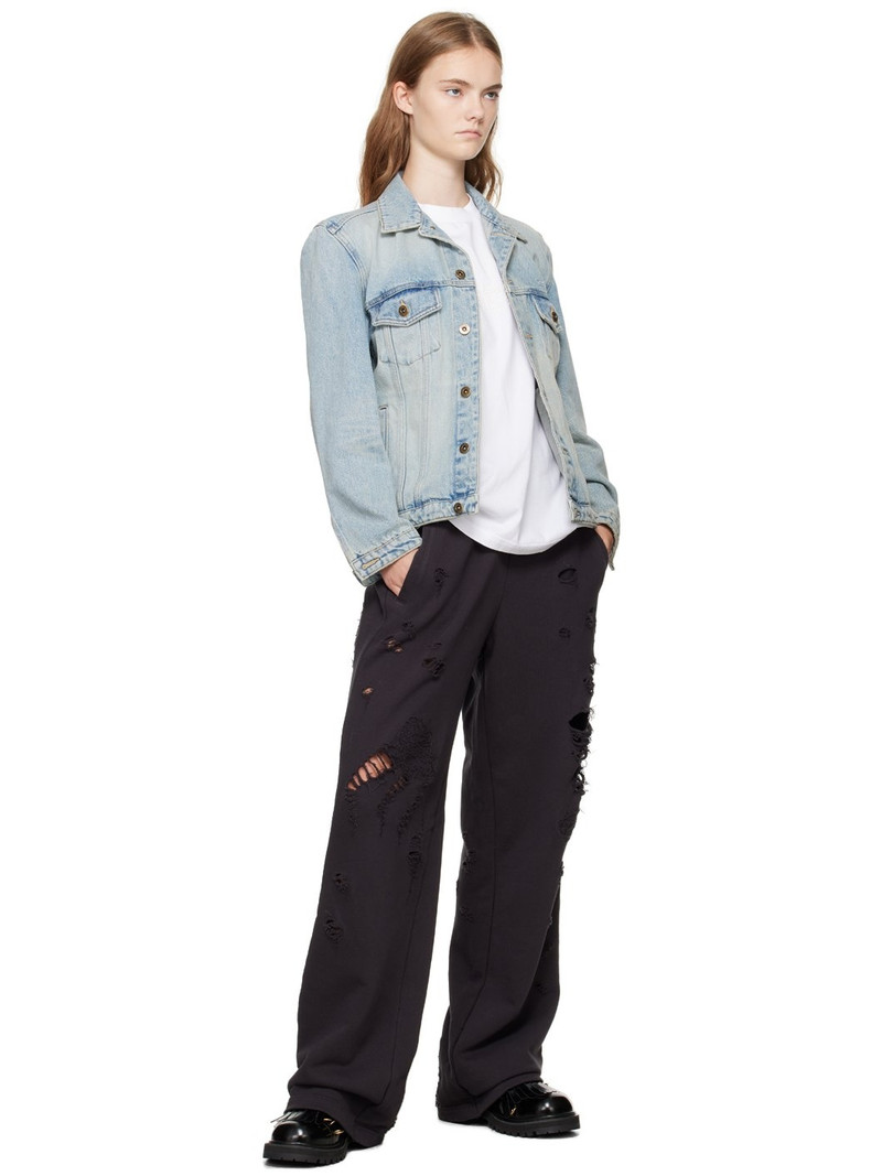 We11done Blue Washed Denim Jacket outlook