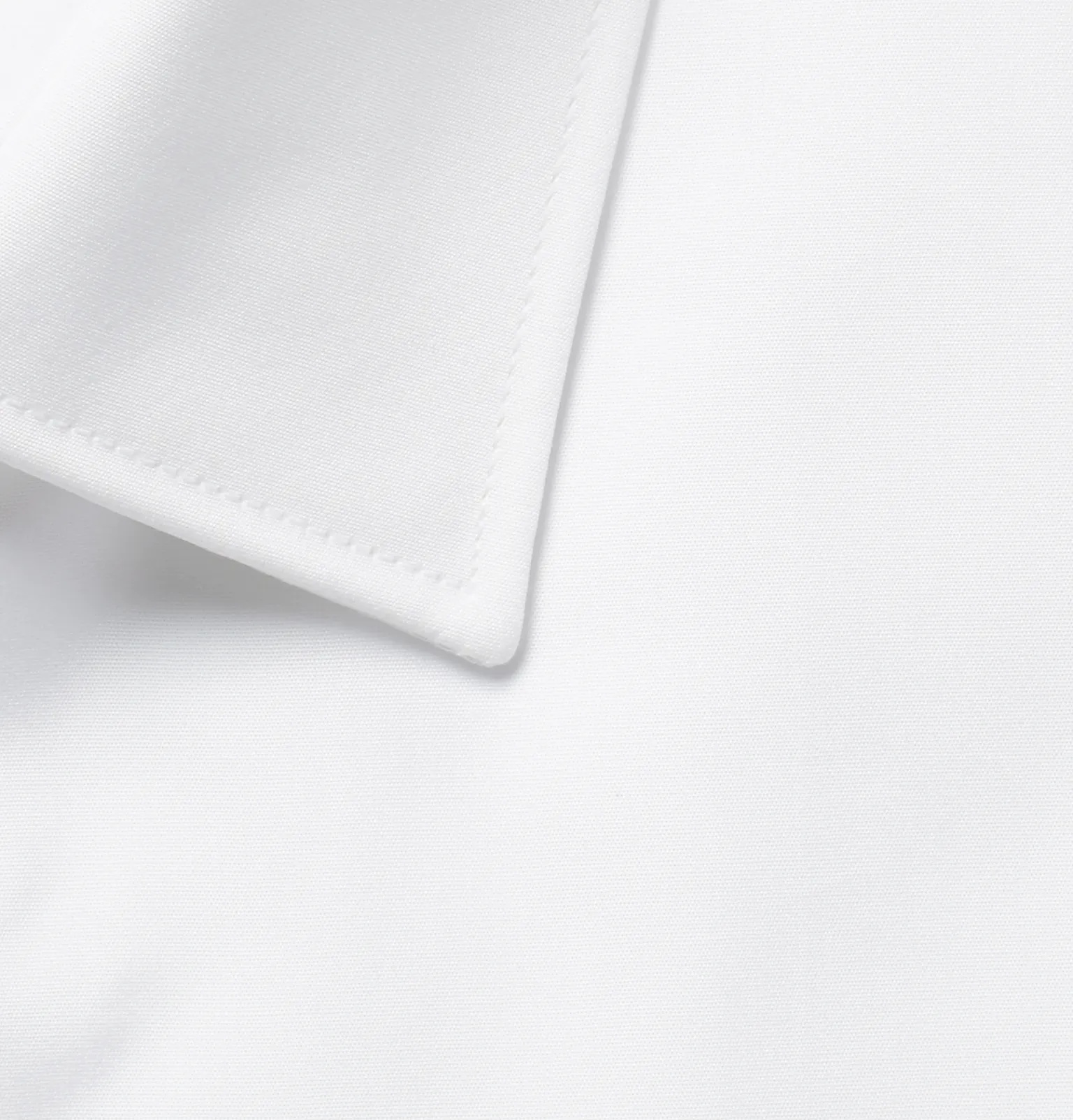 White Slim-Fit Contrast-Cuff Cotton-Poplin Shirt - 2