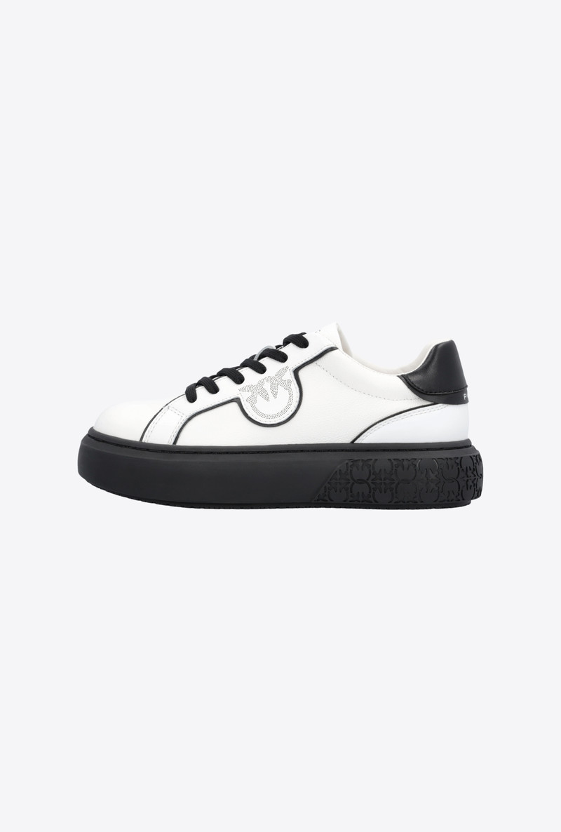PINKO LEATHER SNEAKERS WITH CONTRASTING DETAILS outlook