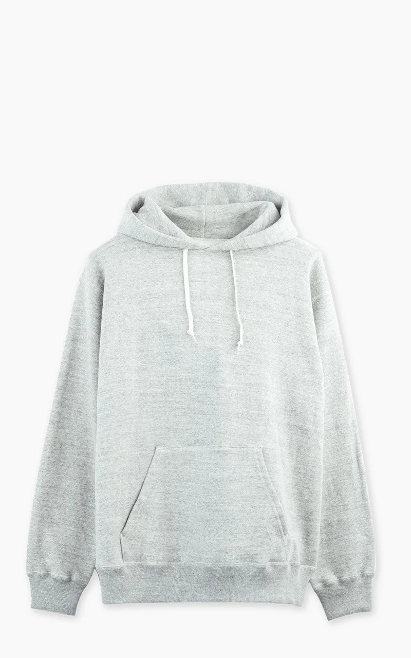 ORSLOW LOOPWHEEL HOODED SWEATER HEATHER GREY - 1