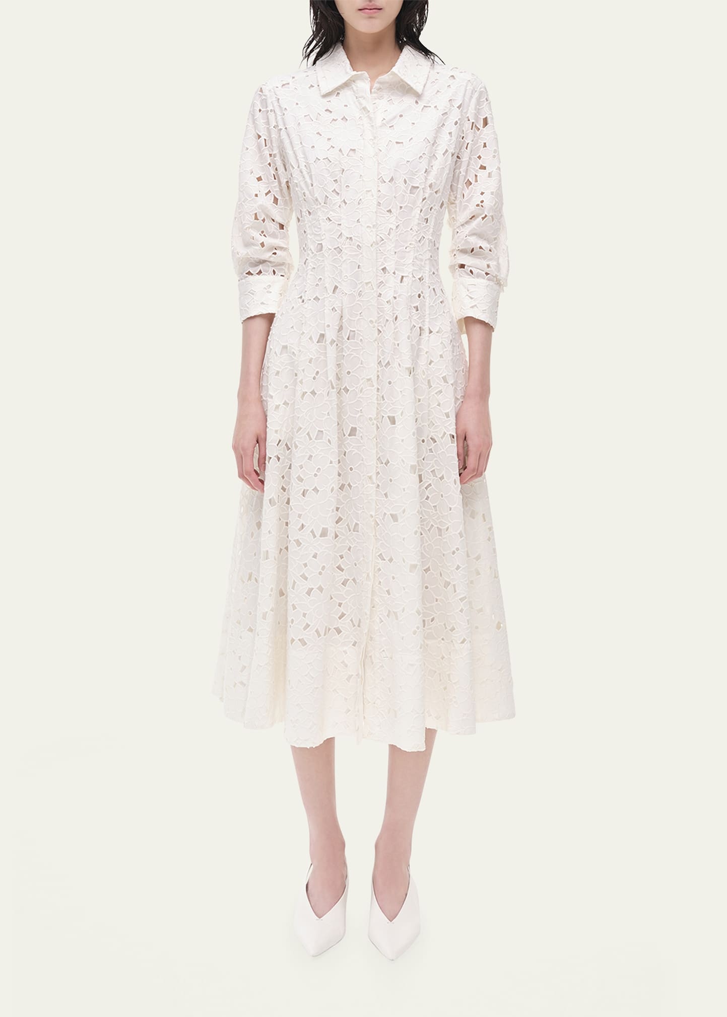 Jazz Embroidered Midi Shirtdress - 2