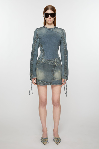 Acne Studios Printed dress - Mid Blue outlook