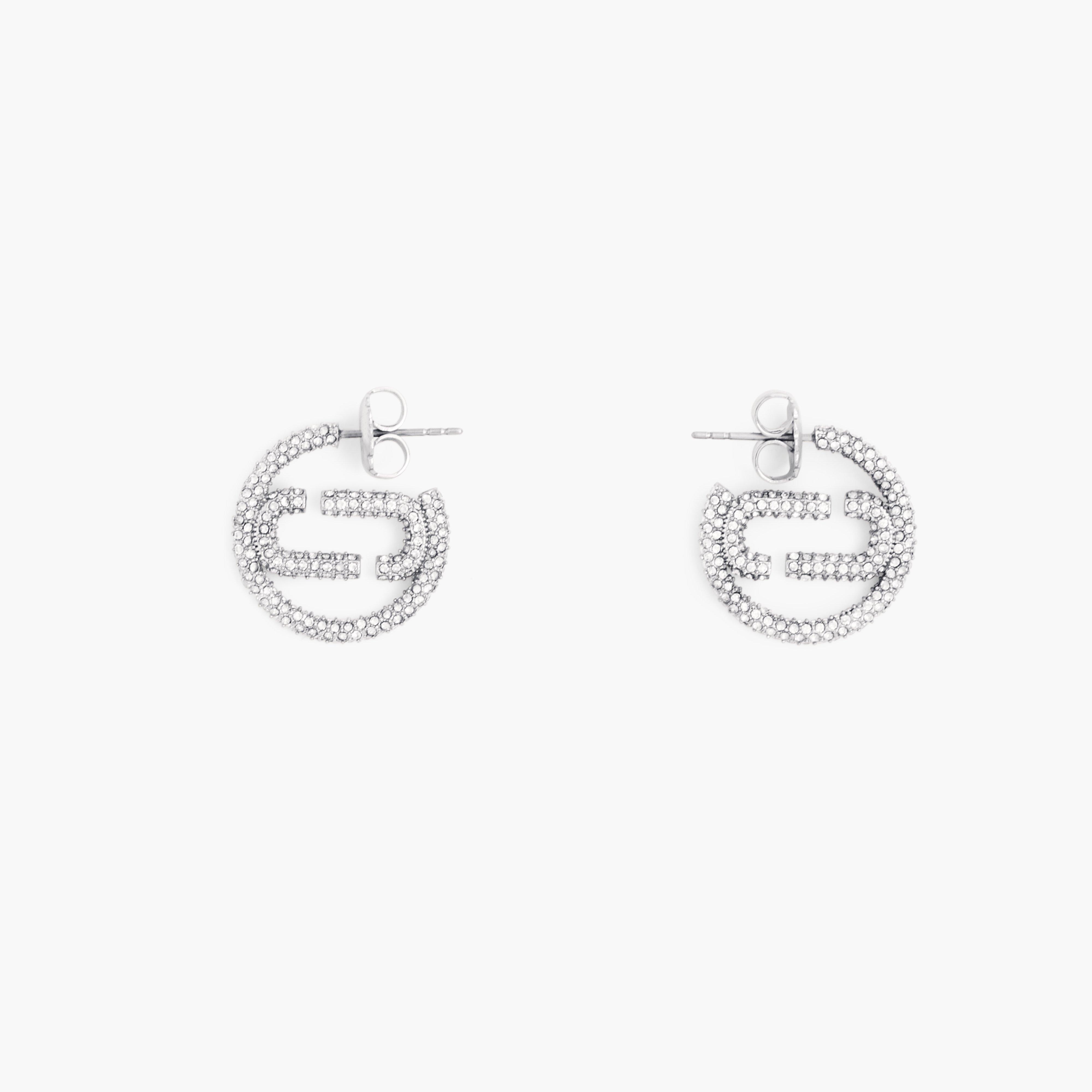 THE J MARC SMALL PAVE HOOPS - 1
