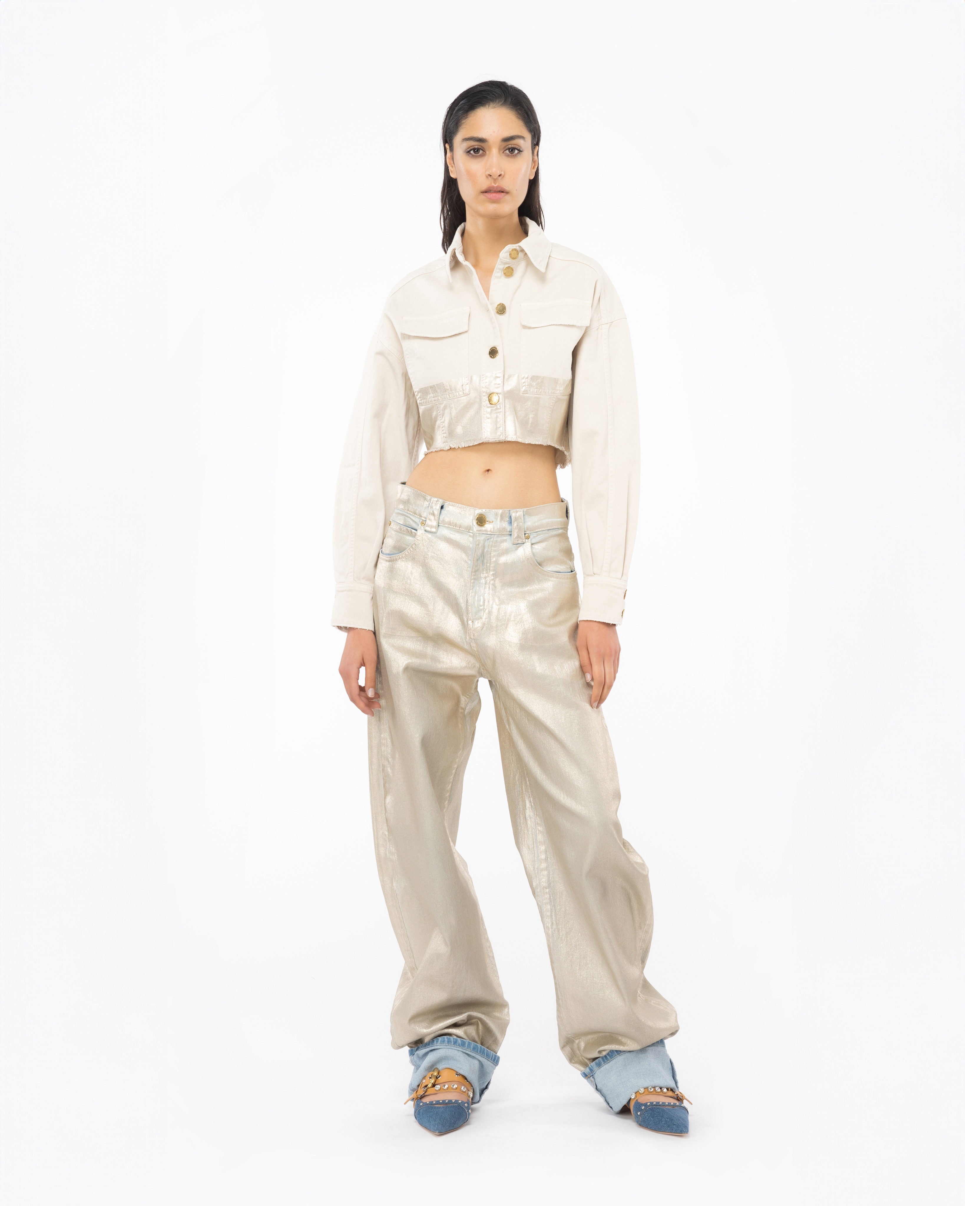 EGG-FIT SHINY DENIM JEANS - 2