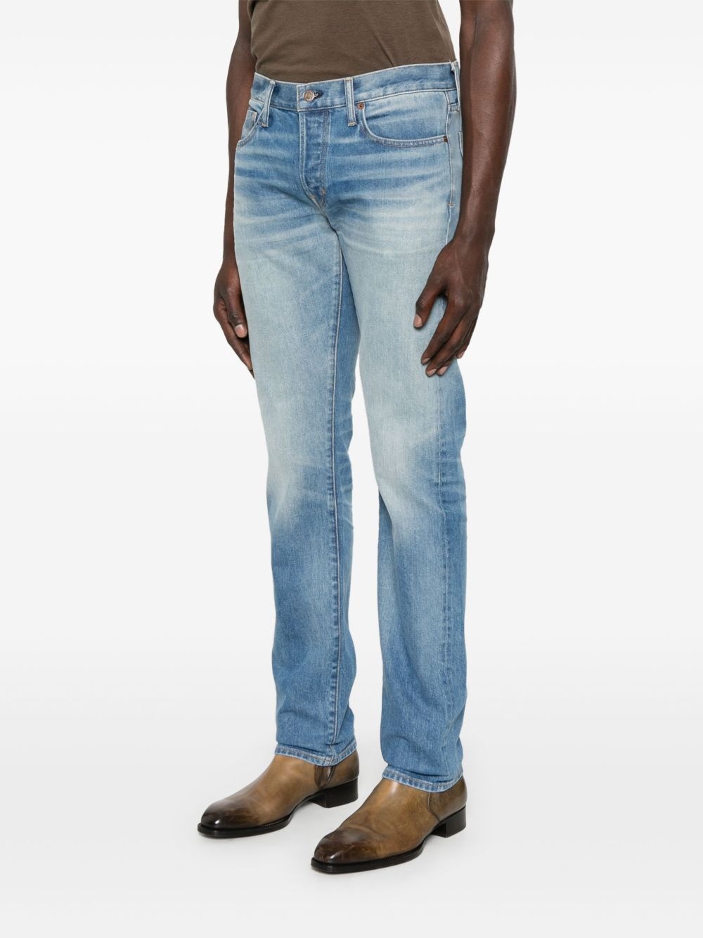 faded-effect jeans - 3