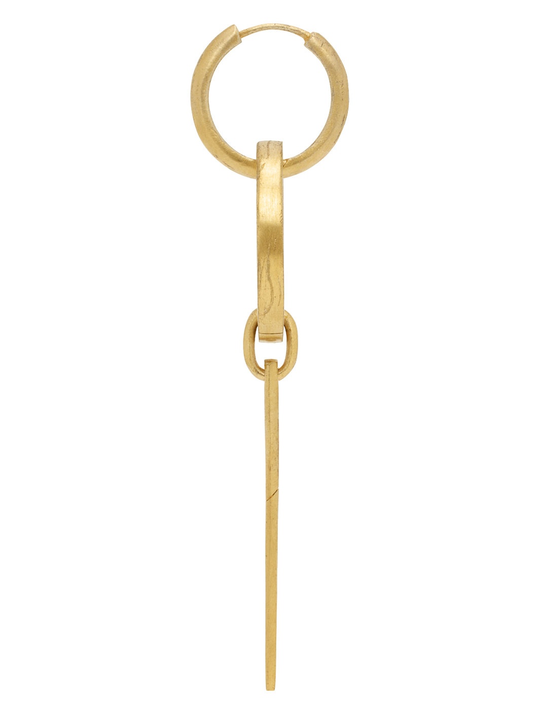 Gold Mini Spike v2 Single Hoop Earring - 1