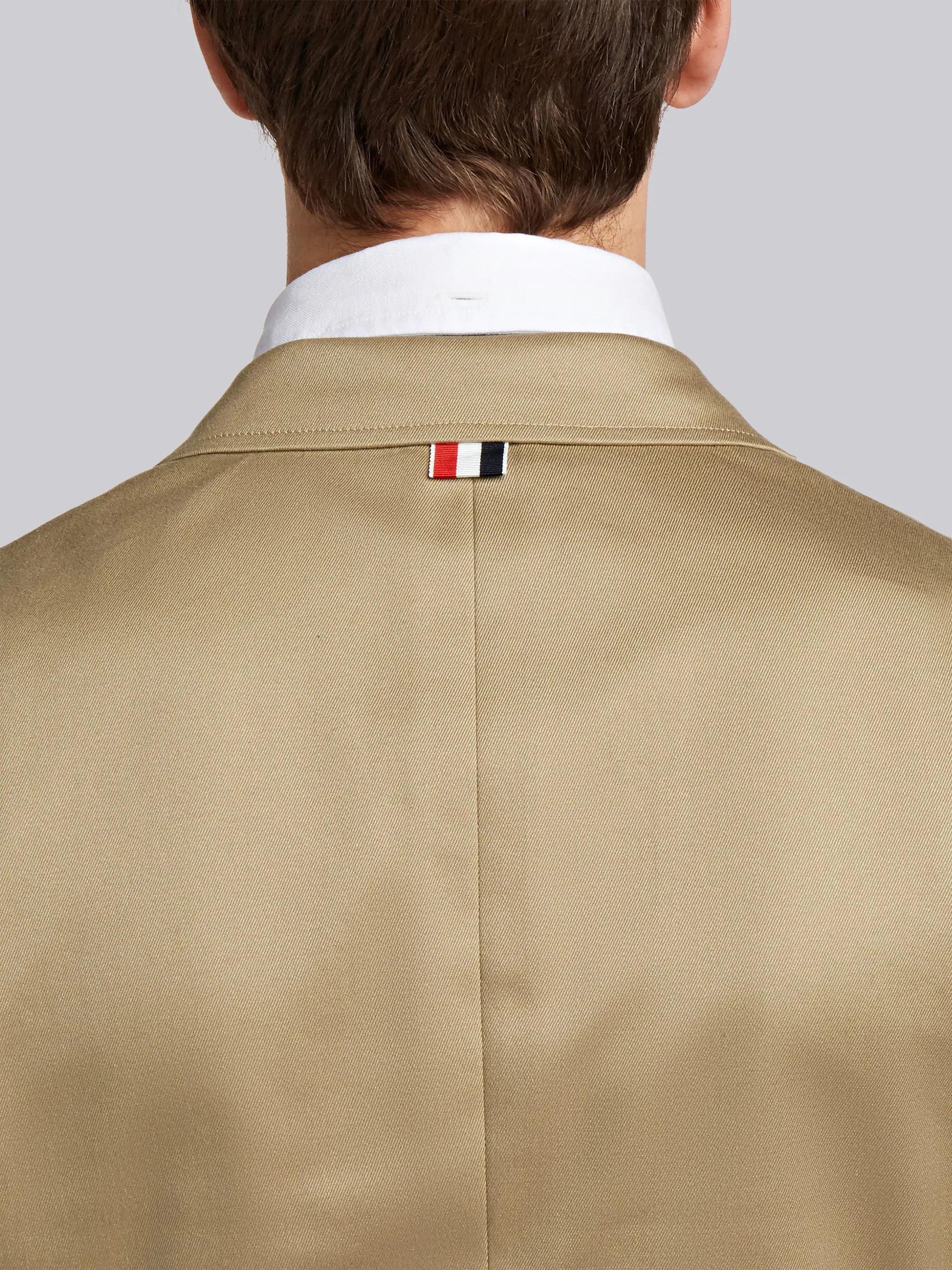 Camel Cotton Unconstructed Single Breasted 4-Bar Classic Jacket - 6