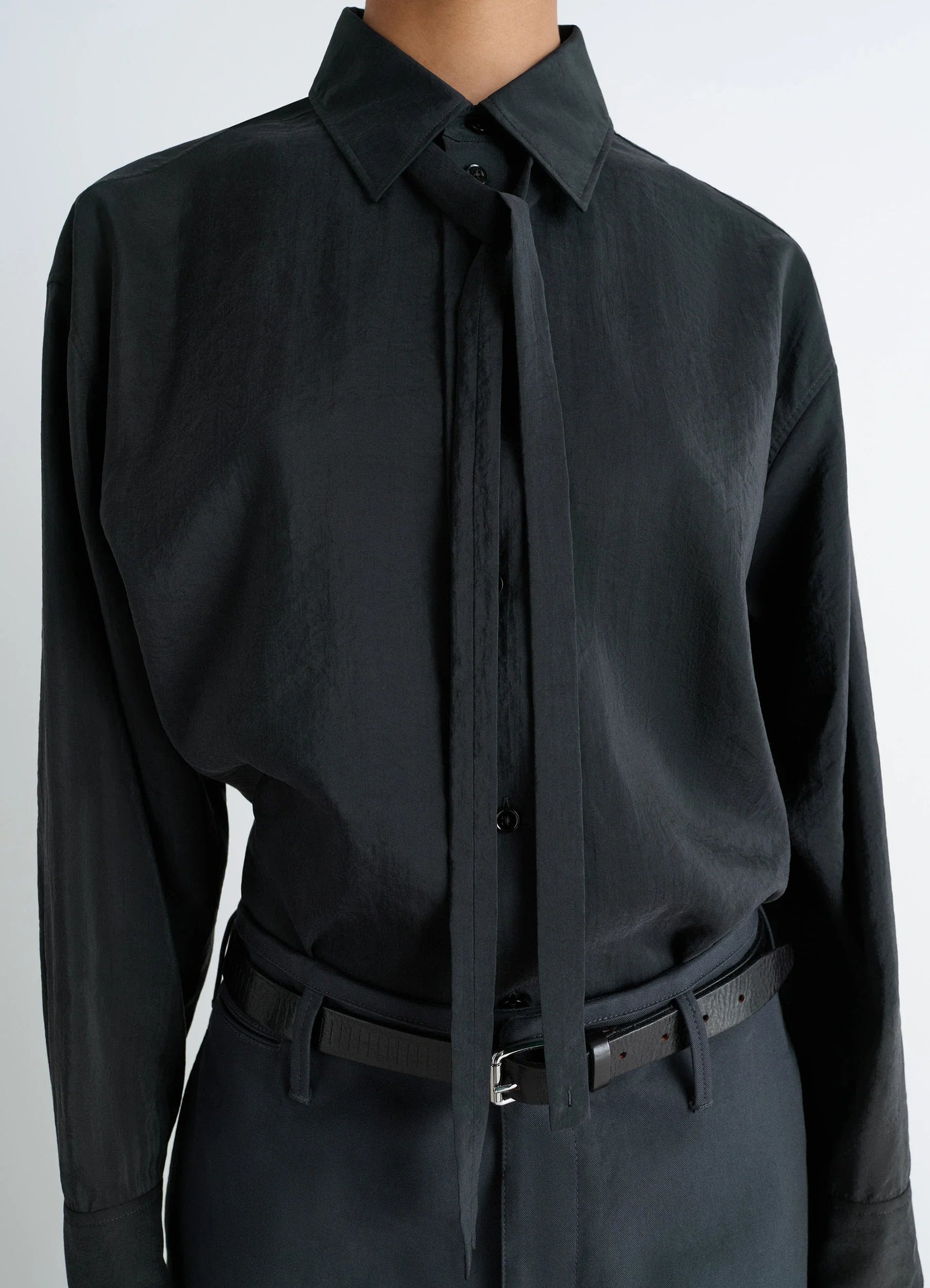 LONG SHIRT WITH TIE - 4