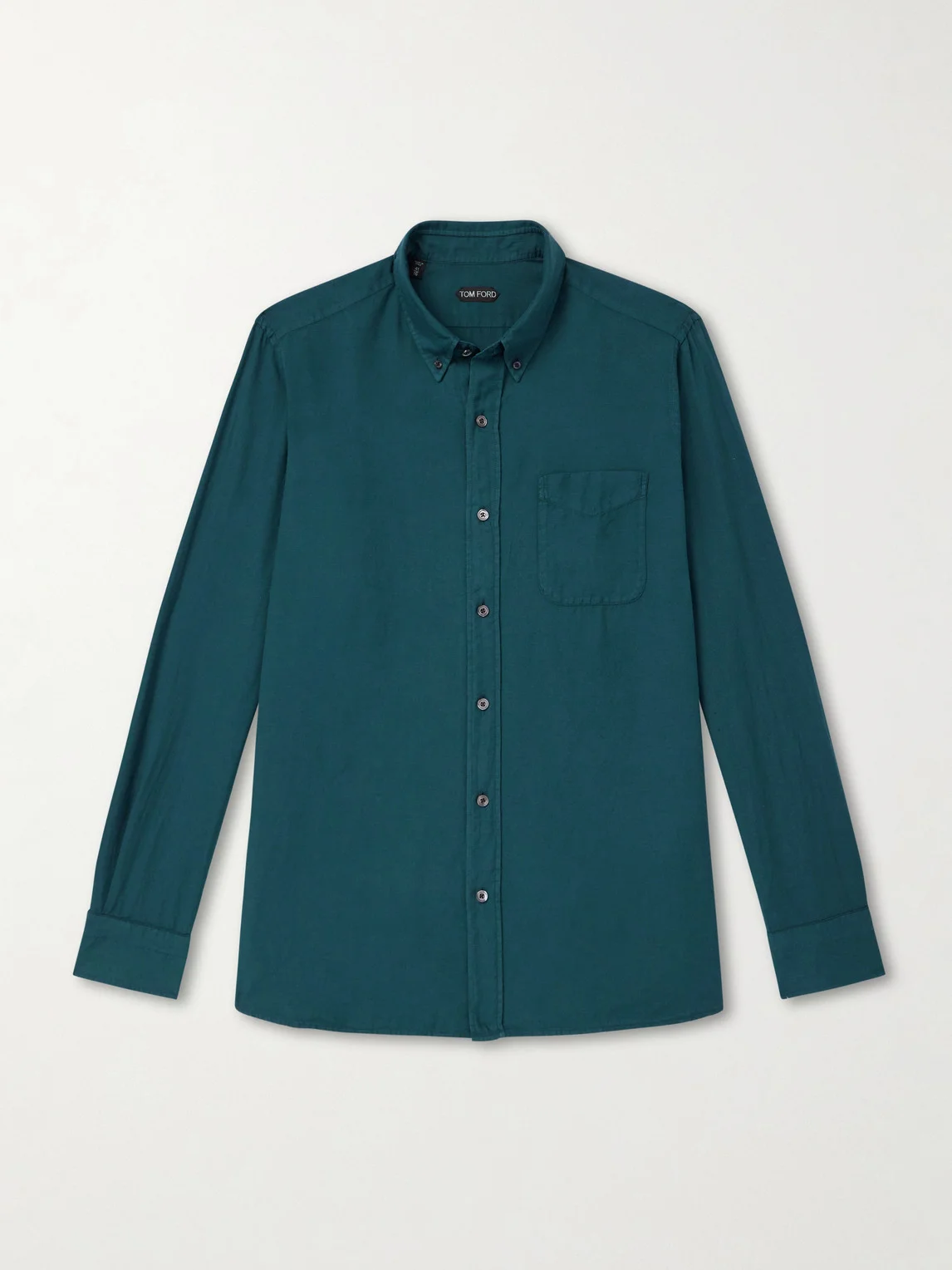 Washed Cotton and Cashmere-Blend Twill Shirt - 1