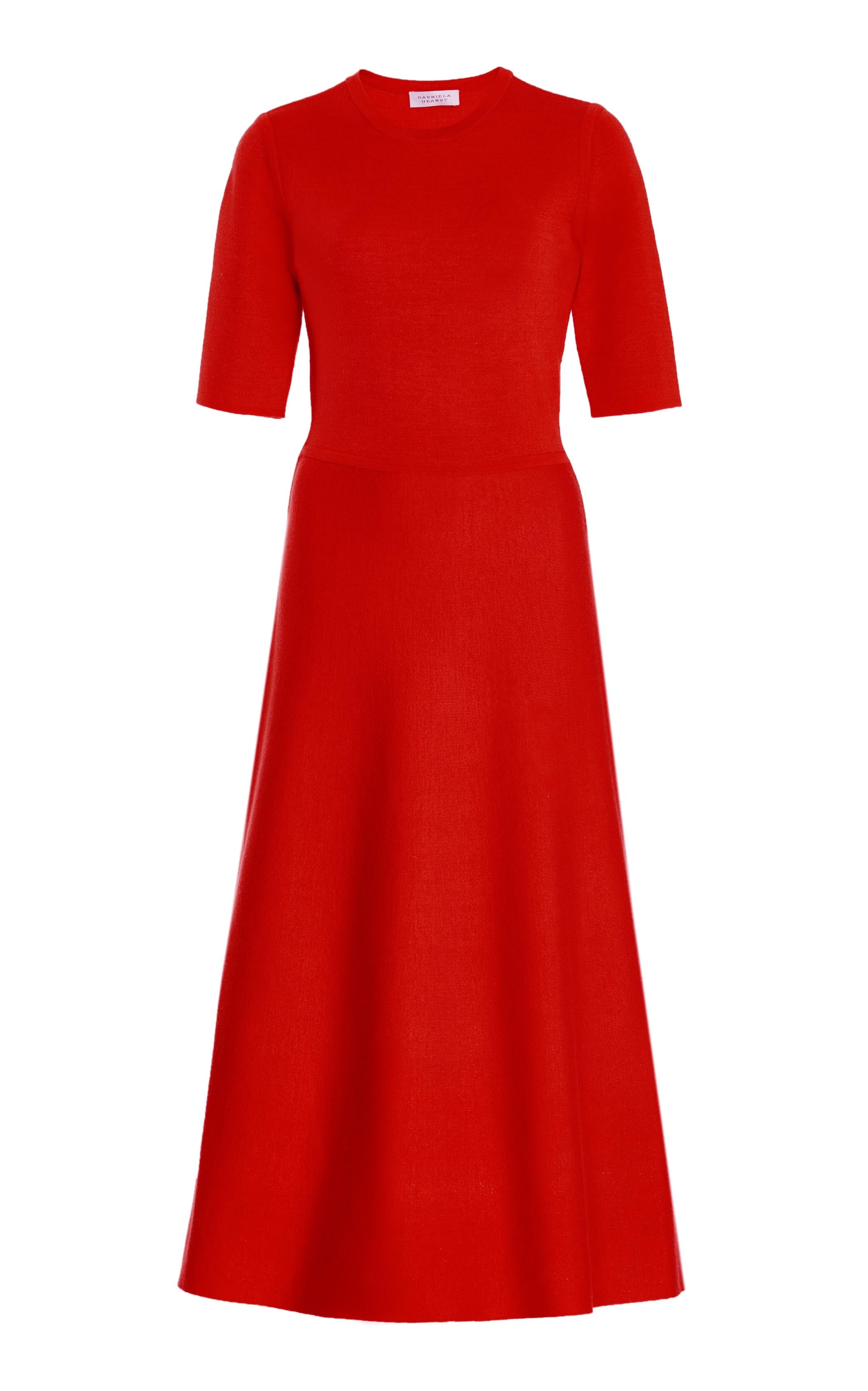 Seymore Knit Dress in Red Cashmere Wool with Silk - 1