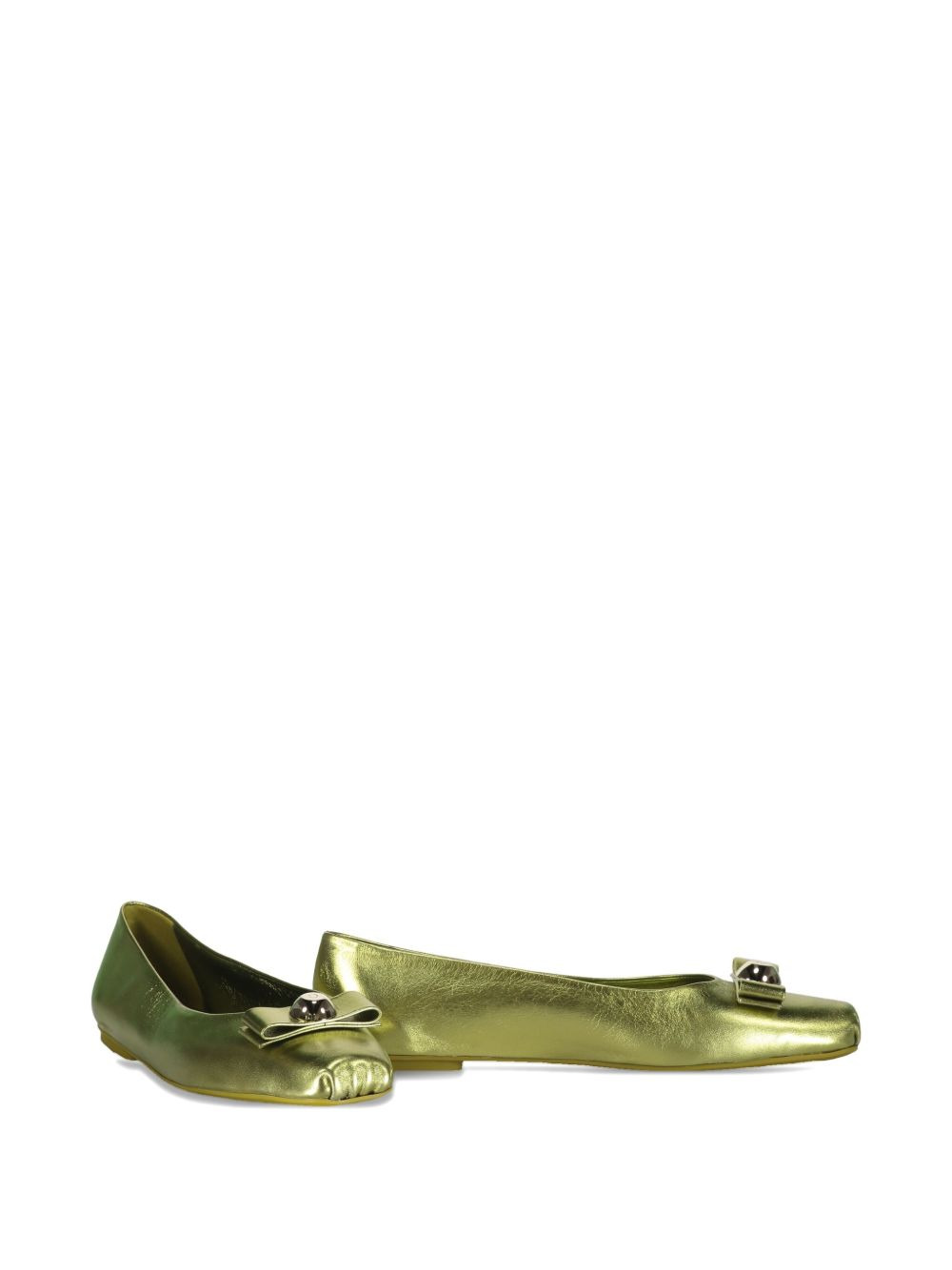 bow-embellished ballerina loafers - 2