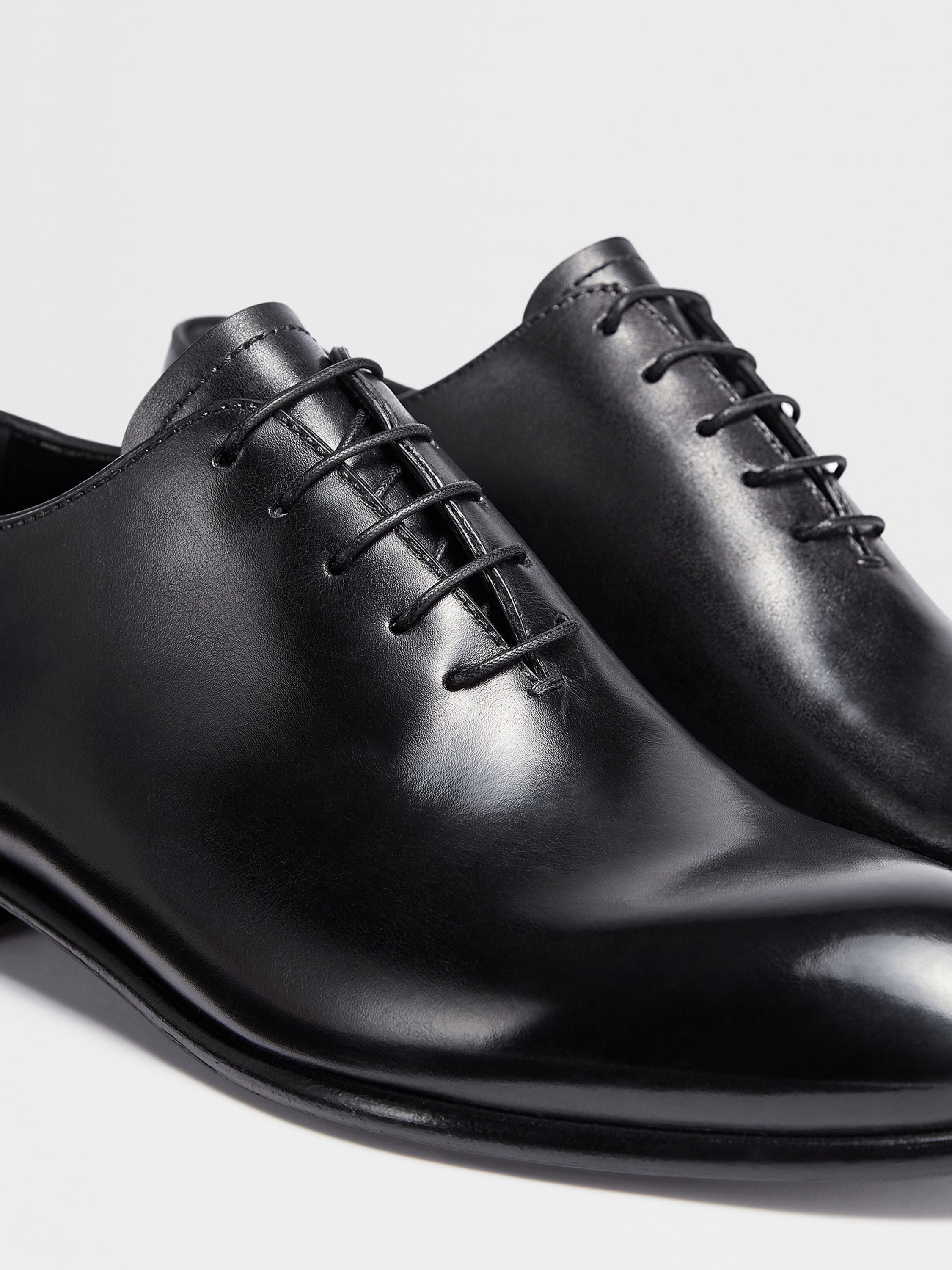 BLACK HAND-BUFFED LEATHER VIENNA EVENING WHOLECUT OXFORD - 4