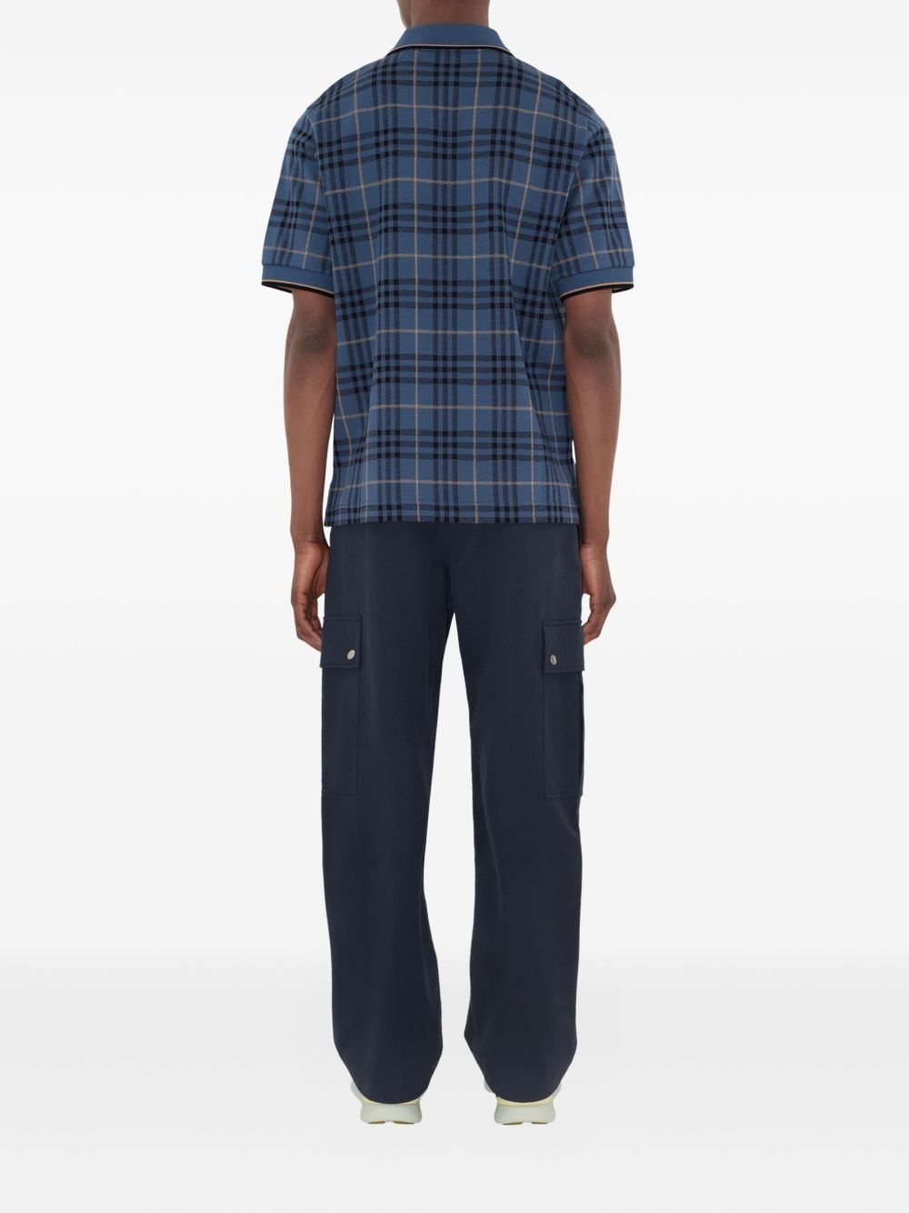 checked cotton polo shirt - 4