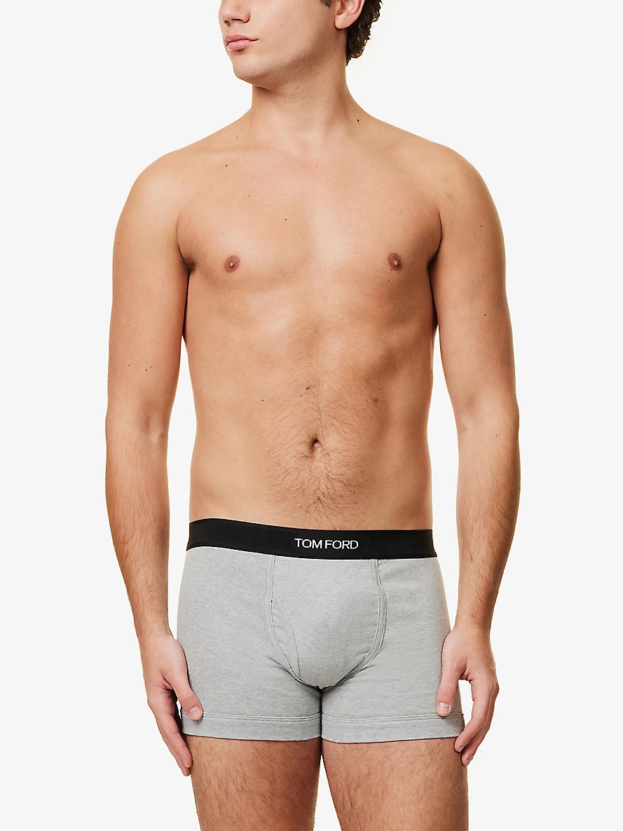 Logo-embroidered cotton-blend jersey boxers - 2