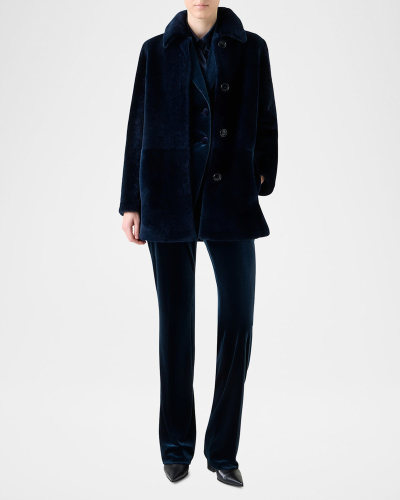 AKRIS Yaron Merino Sheep Shearling Short Coat outlook