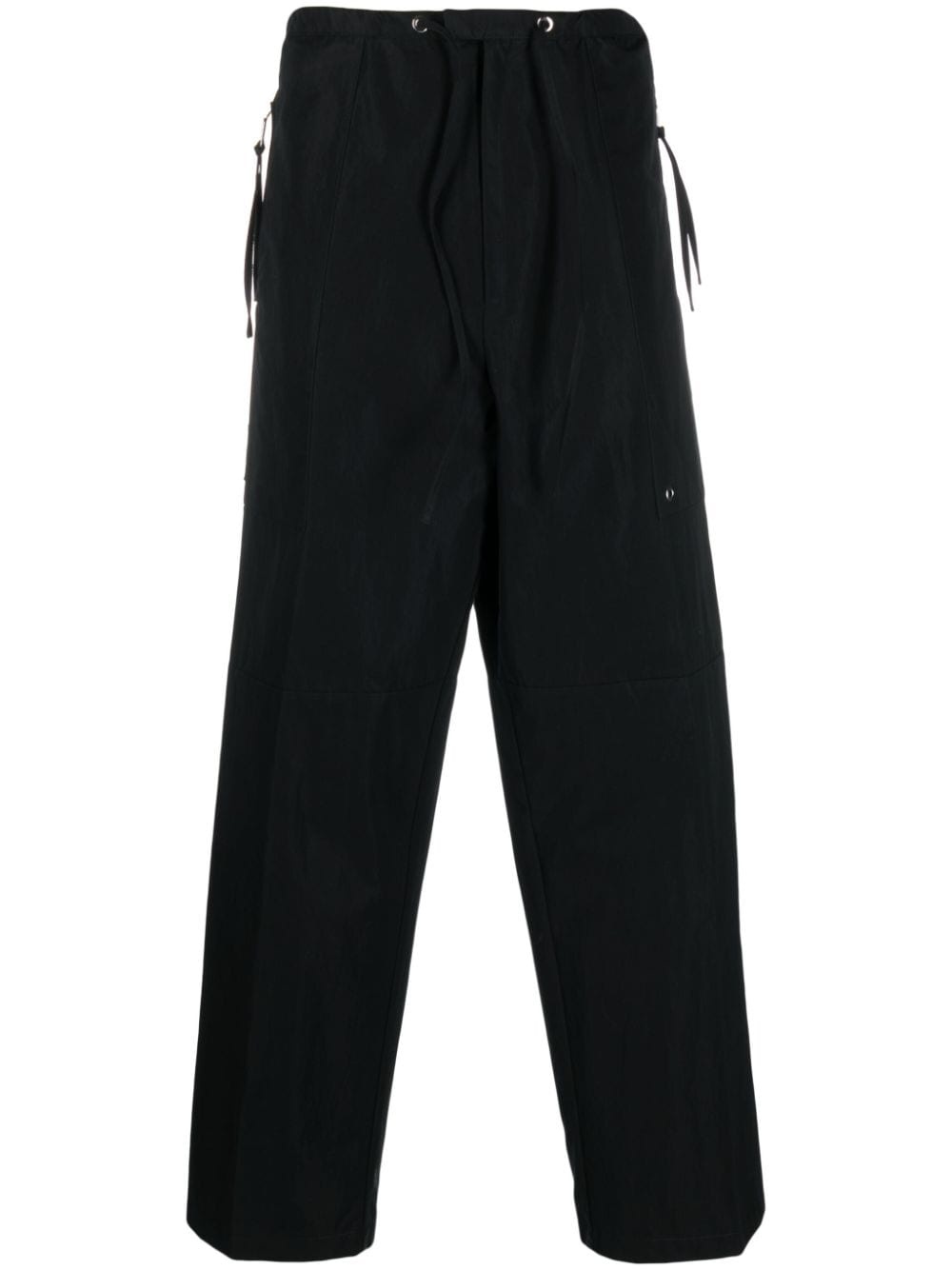 logo-patch wide-leg trousers - 1