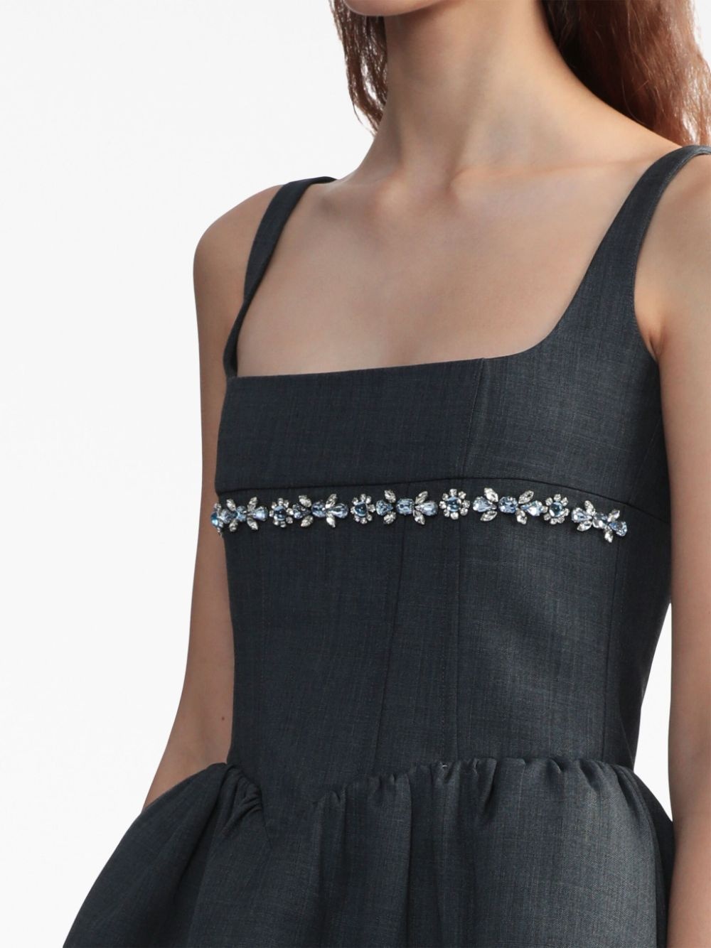 crystal-embellished A-line dress - 5