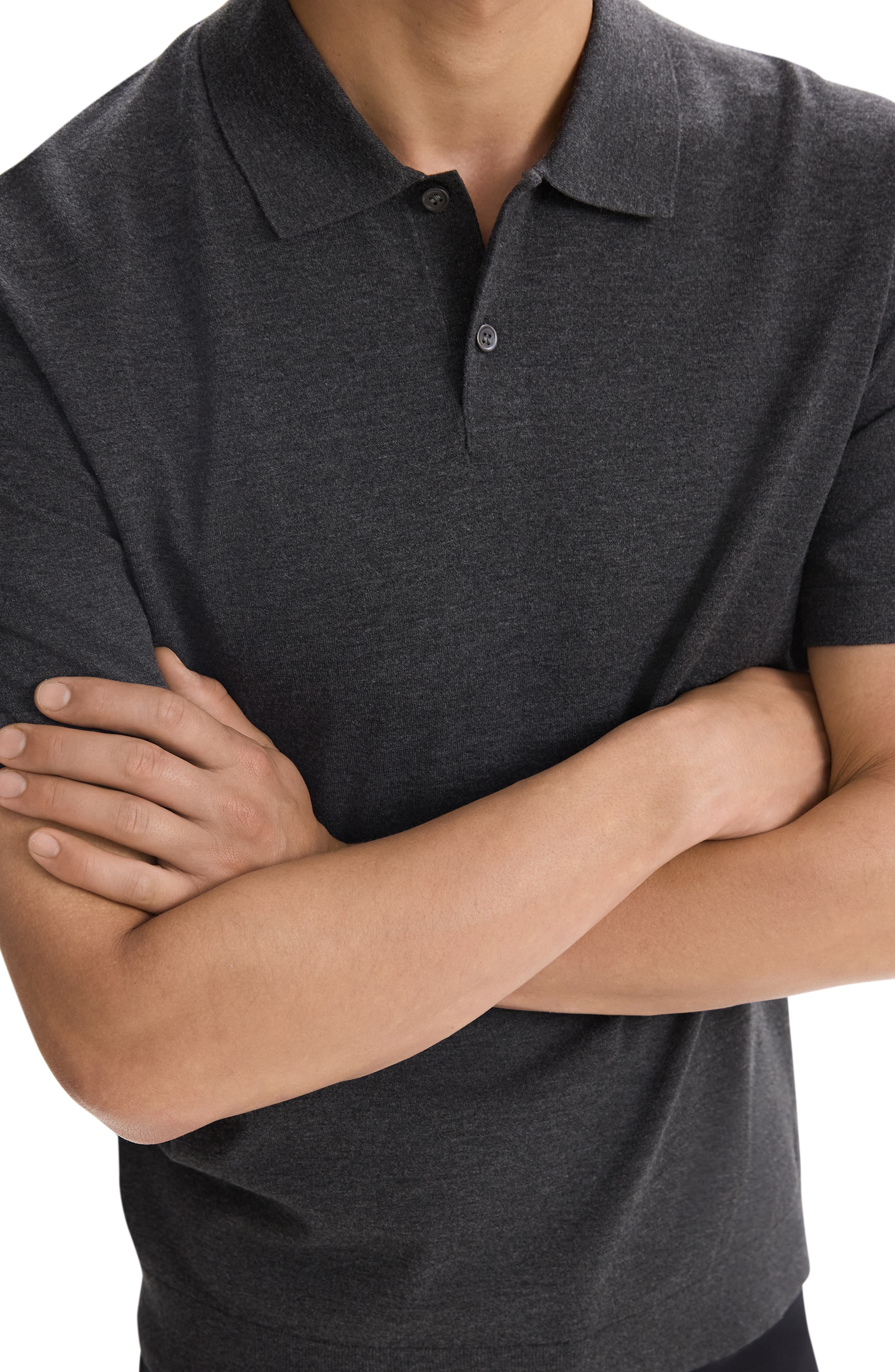 Theory Goris Performance Polo in Pestle Melange at Nordstrom - 3