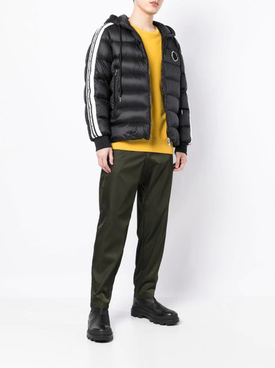 Moncler stripe-detail padded jacket outlook