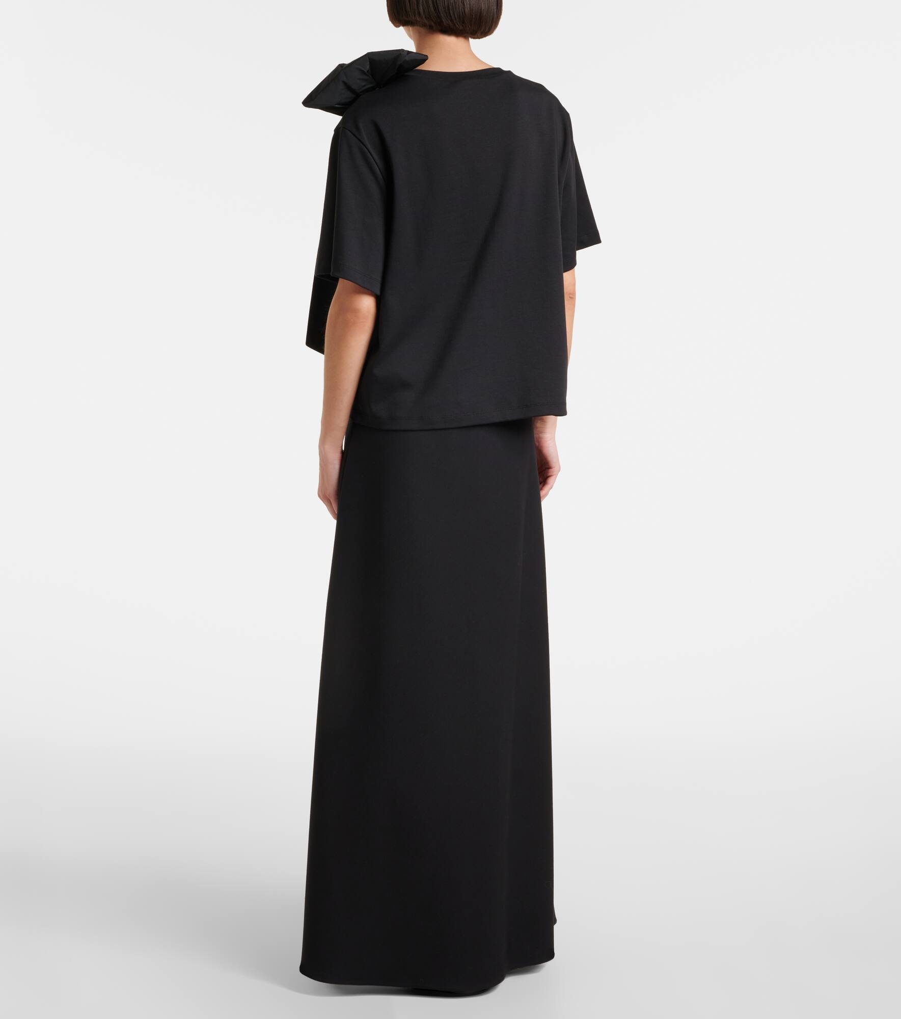 Colle bow-detail cotton jersey T-shirt - 3