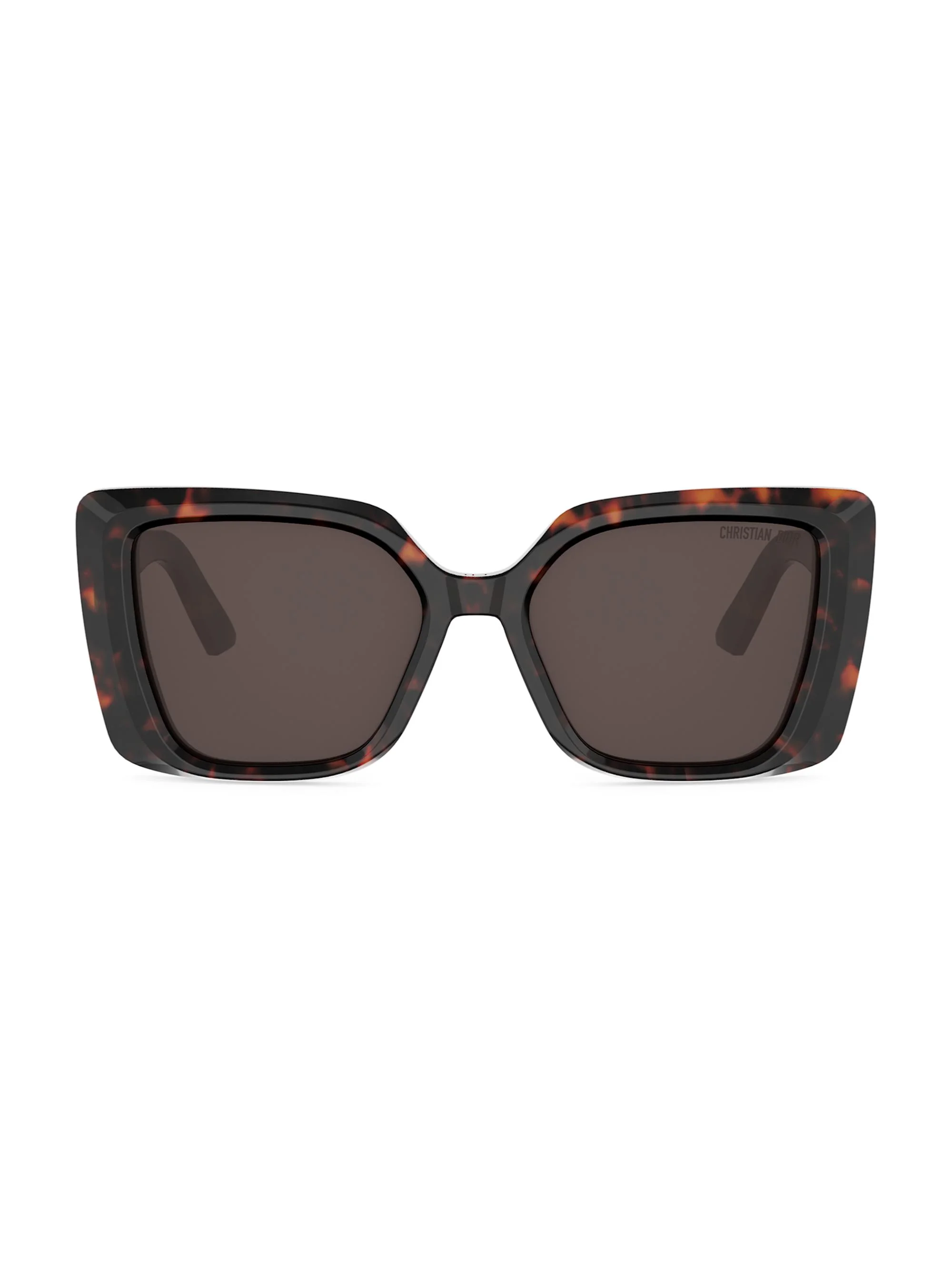 Women's DiorMidnight S5I 55MM Square Sunglasses - Coloured Havana And Brown - 1