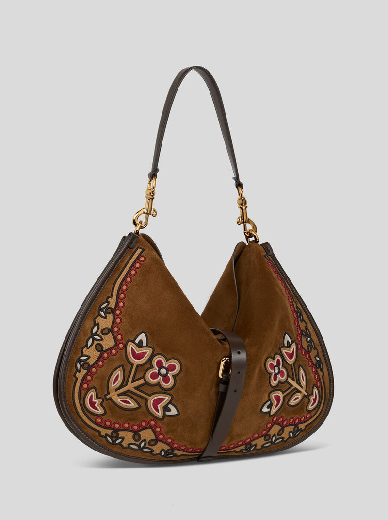 MAXI SUEDE PONY BAG WITH EMBROIDERY 5