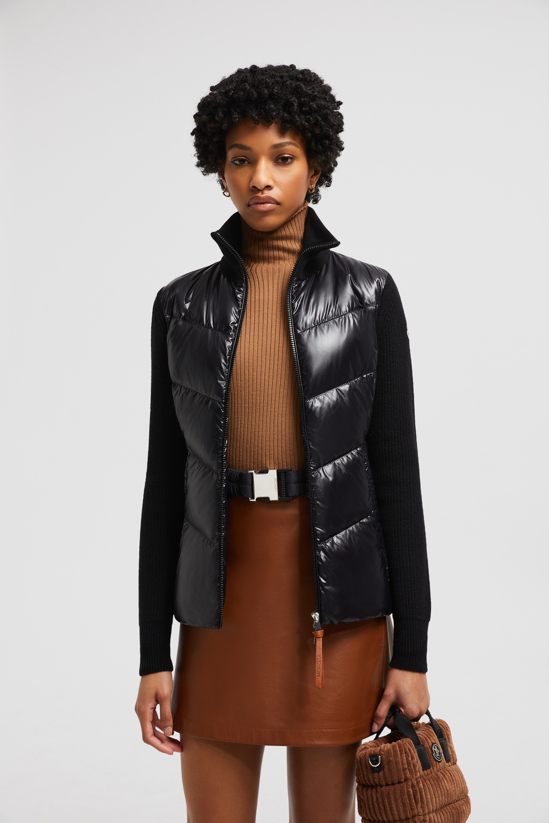 Padded Wool Zip-Up Cardigan - 2