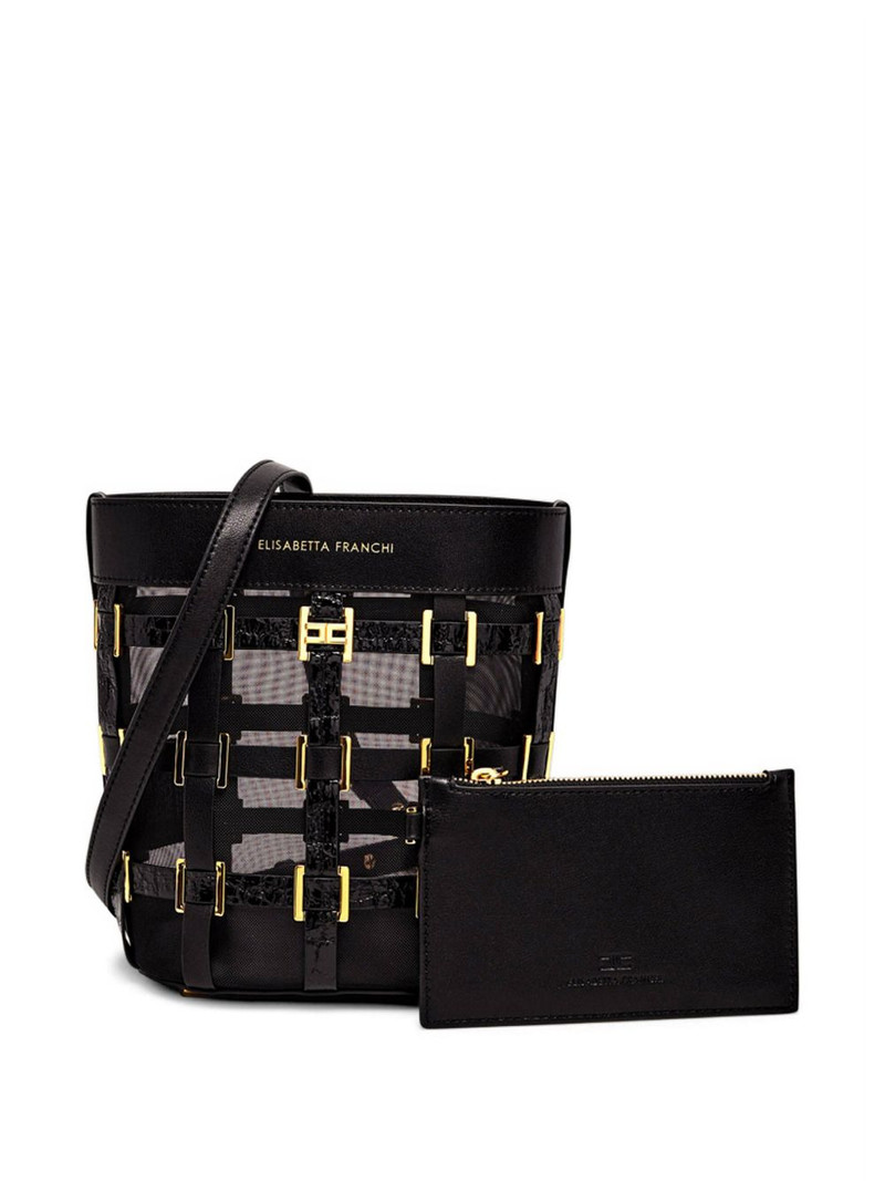 rings-detail mesh bucket bag 4
