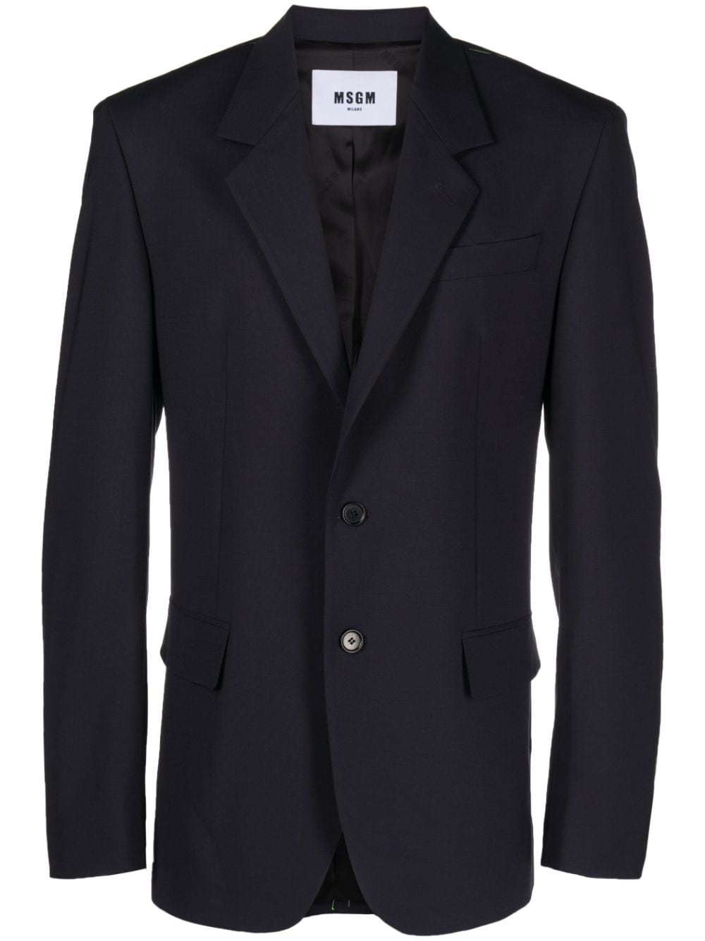 single-breasted notched blazer - 1