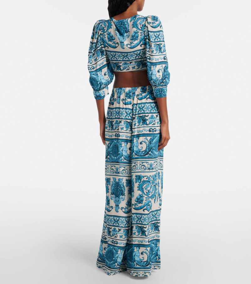 Printed wide-leg pants 3
